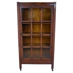 Libreria in rovere in stile Mission "Arts & Crafts" d'epoca, dei fratelli Stickley