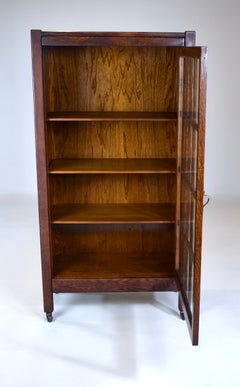 Libreria in rovere in stile Mission "Arts & Crafts" d'epoca, dei fratelli Stickley