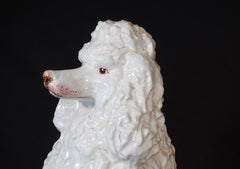 Mid 20th Century Handcrafted Ceramic Poodle Sculpture, Italy, 1960s