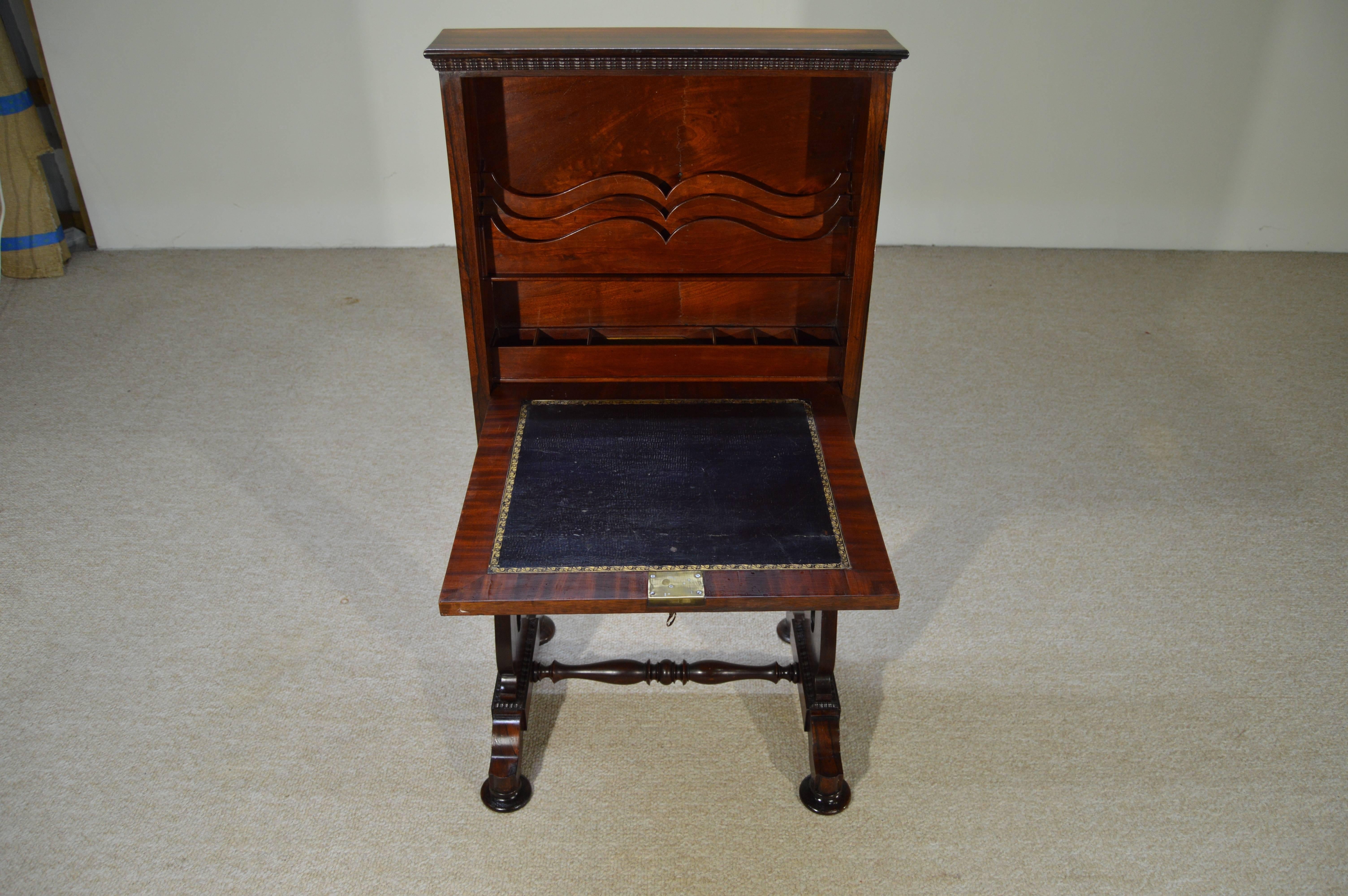 19th Century Brazilian Rosewood Secretaire a Abattant In Good Condition In Southampton, NJ