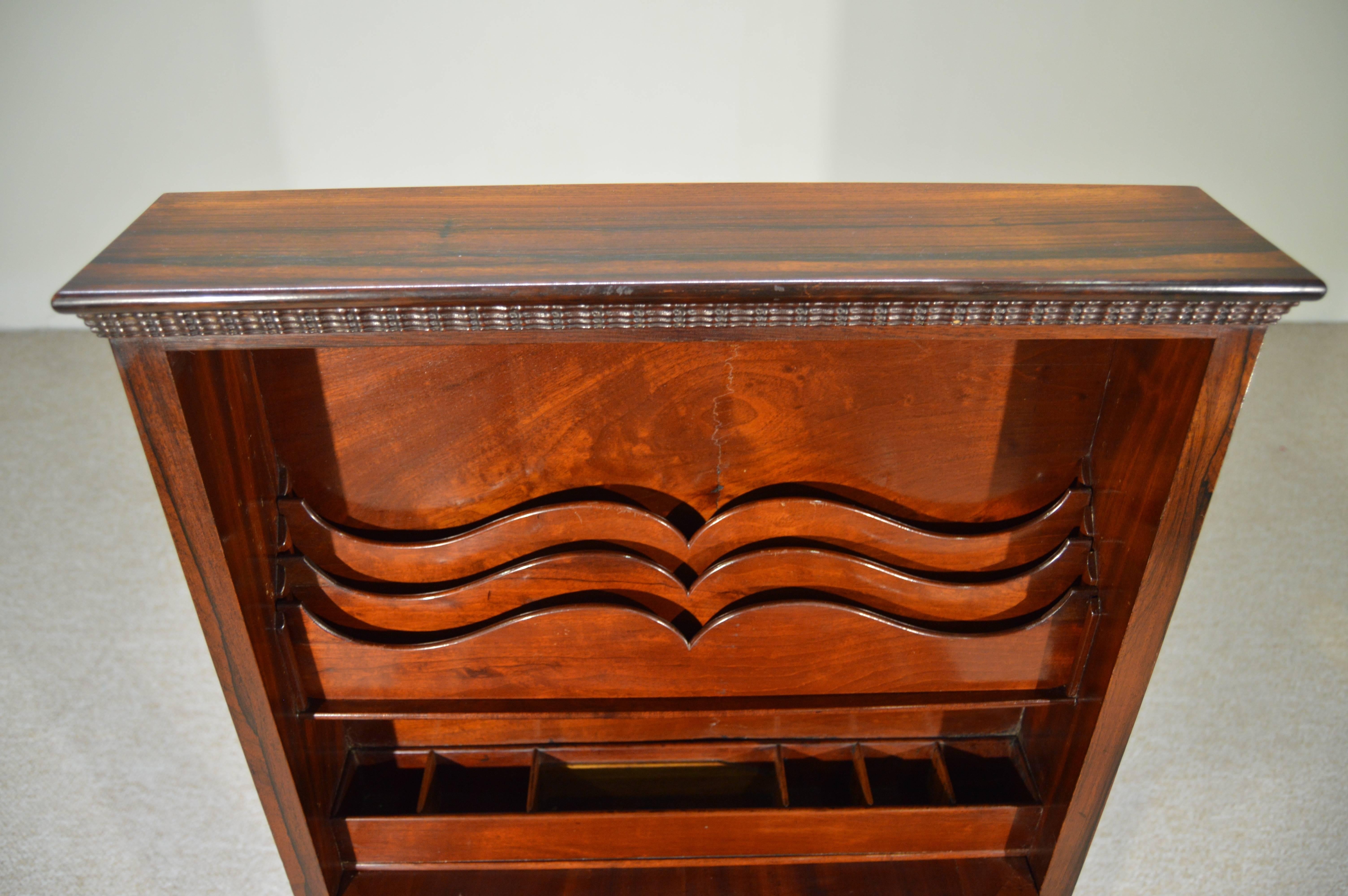 Late 19th Century 19th Century Brazilian Rosewood Secretaire a Abattant