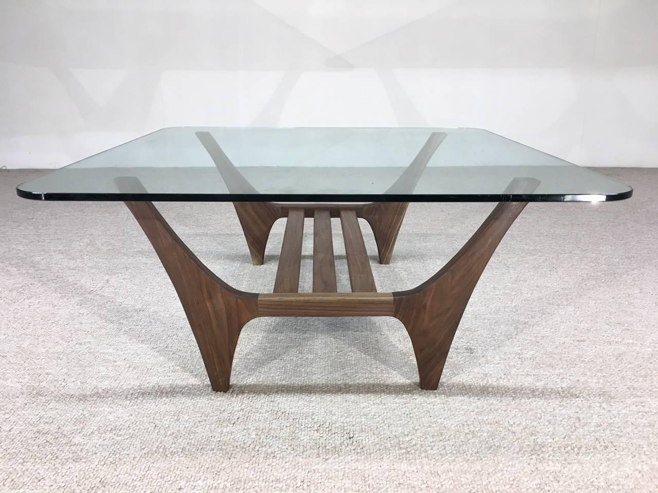 Mid-Century Modern Solid Walnut New Hope Studio Cocktail Table in the Manner of Illum Wikkelso