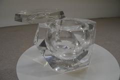 Alessandro Albrizzi Lucite World Globe Ice Bucket, Italy