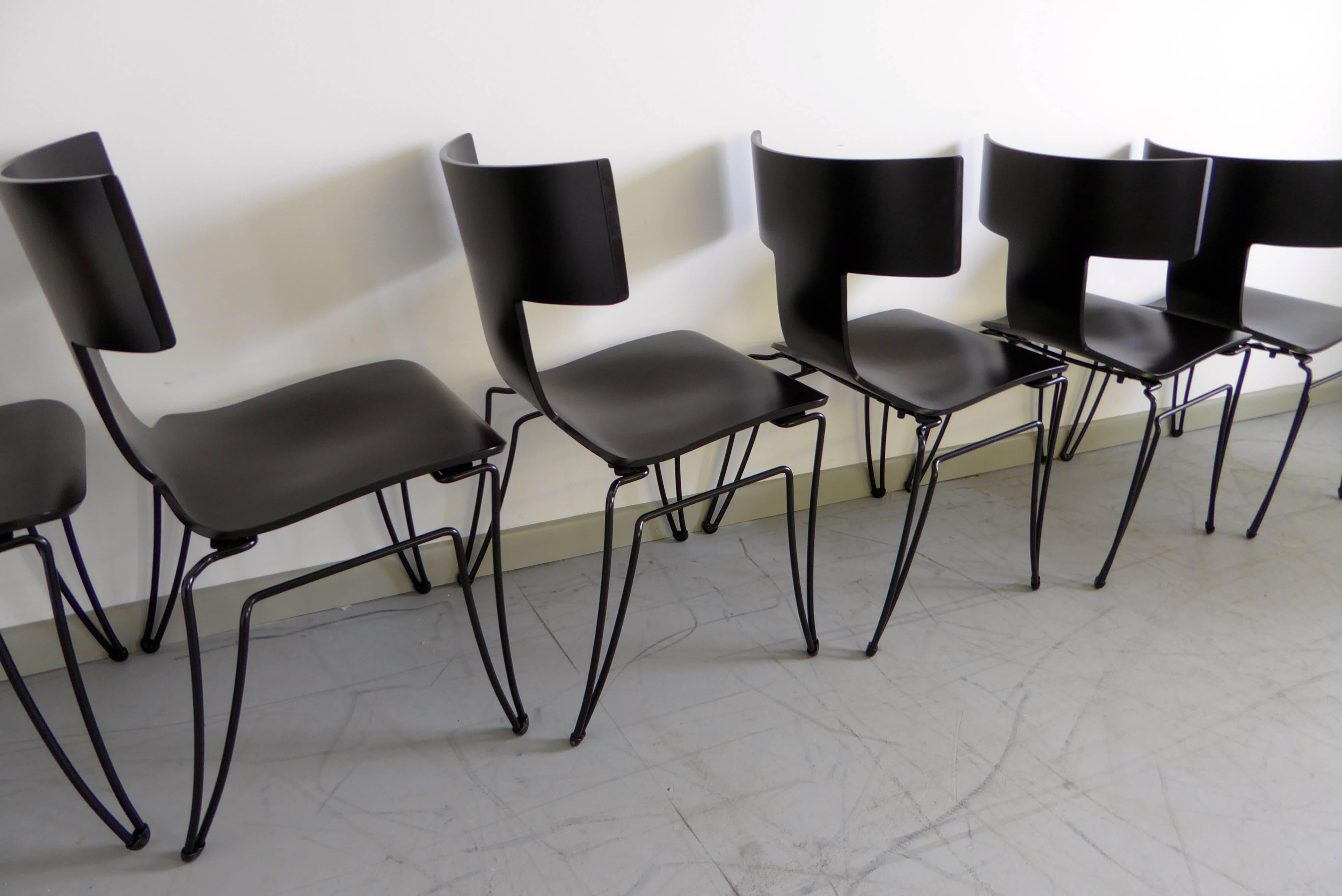 Modern Anziano Dining Chairs by John Hutton for Donghia