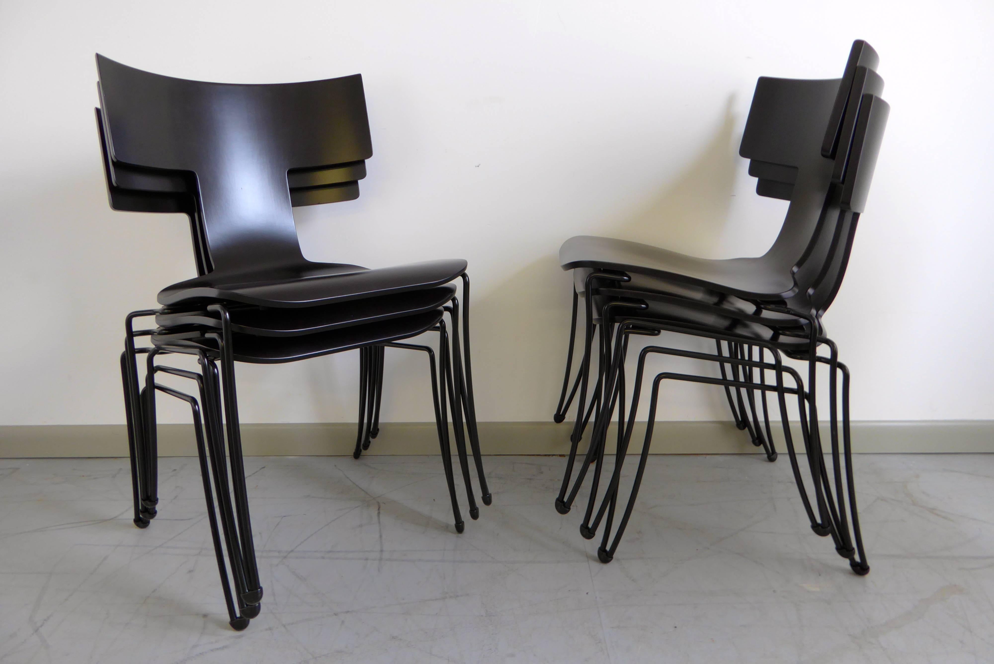 Anziano Dining Chairs by John Hutton for Donghia In Excellent Condition In Southampton, NJ