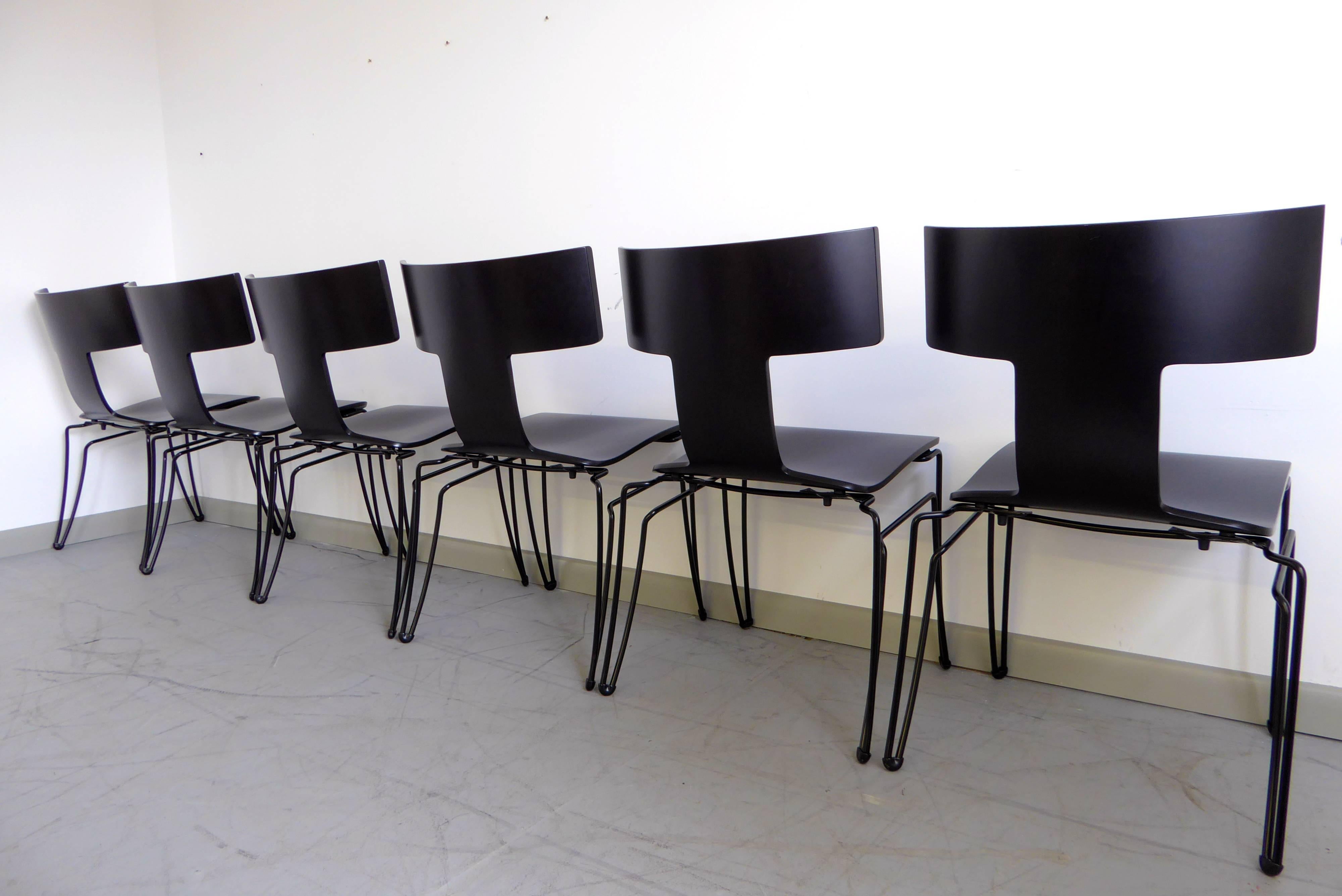 Ebonized Anziano Dining Chairs by John Hutton for Donghia