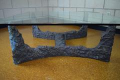 Brutalist Paul Evans Style Coffee Table in Case Metal