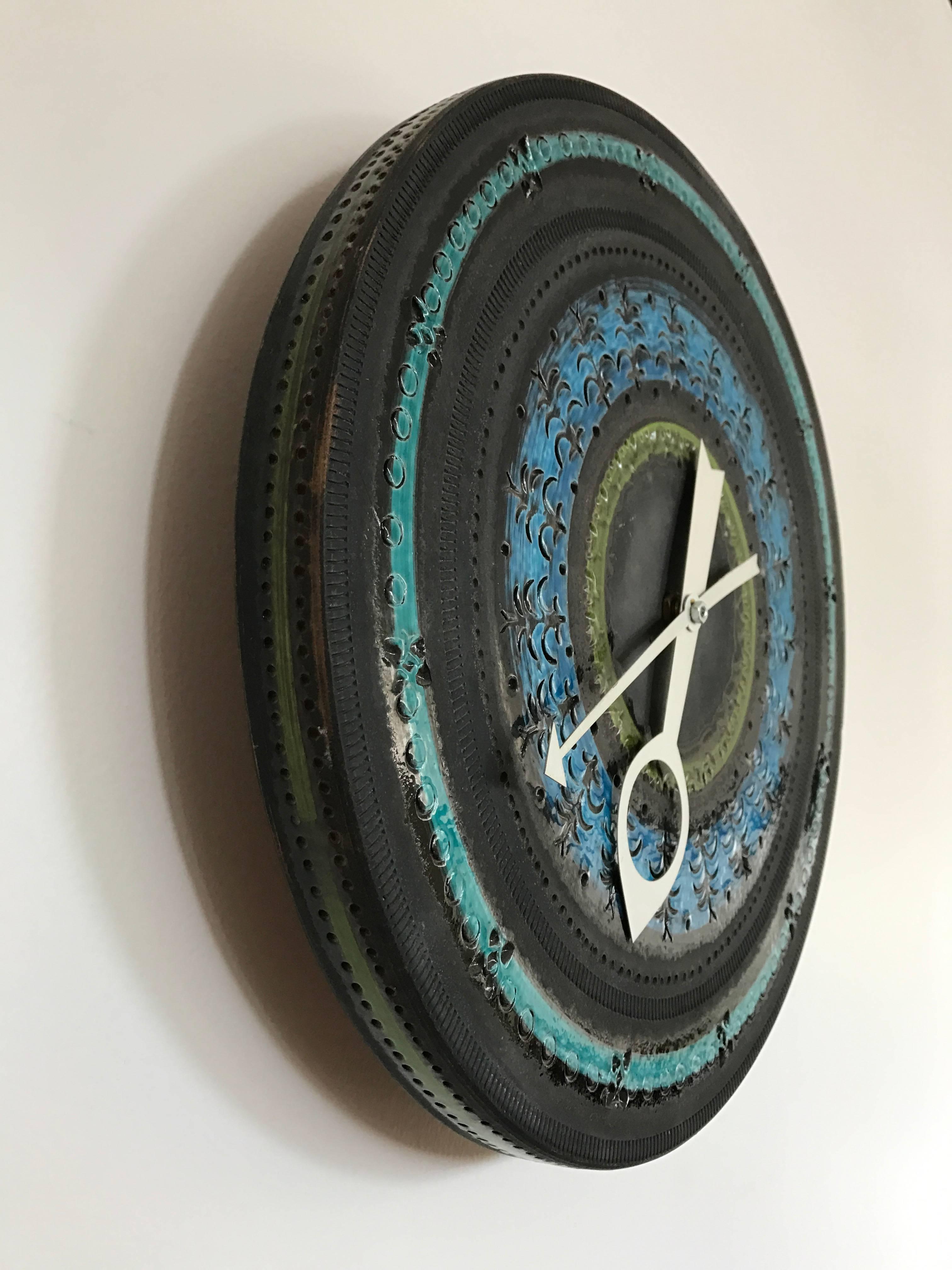 Glazed Meridian Clock for Raymor Designed by George Nelson