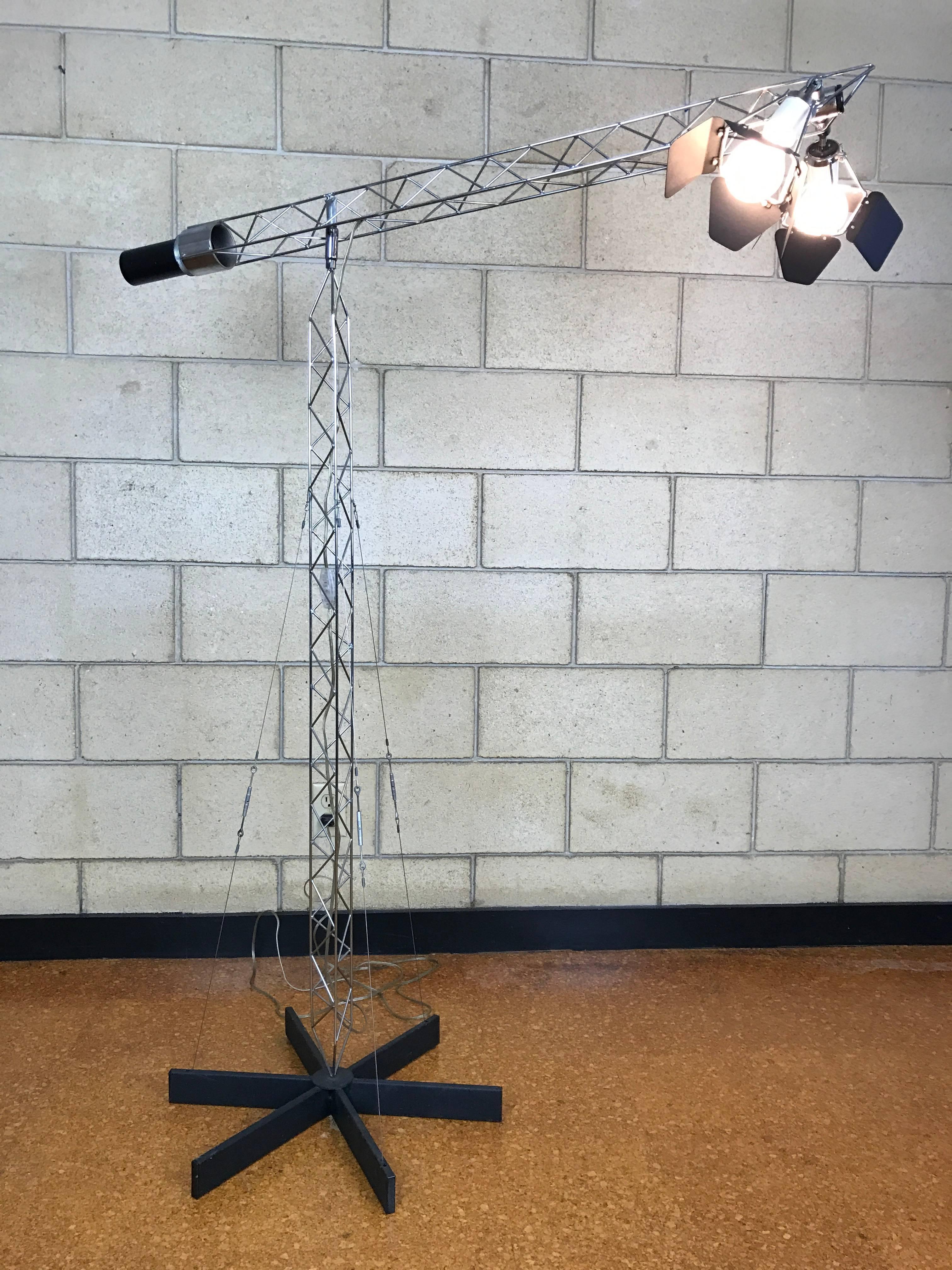 Mid-Century Curtis Jere Crane Floor Lamp 2