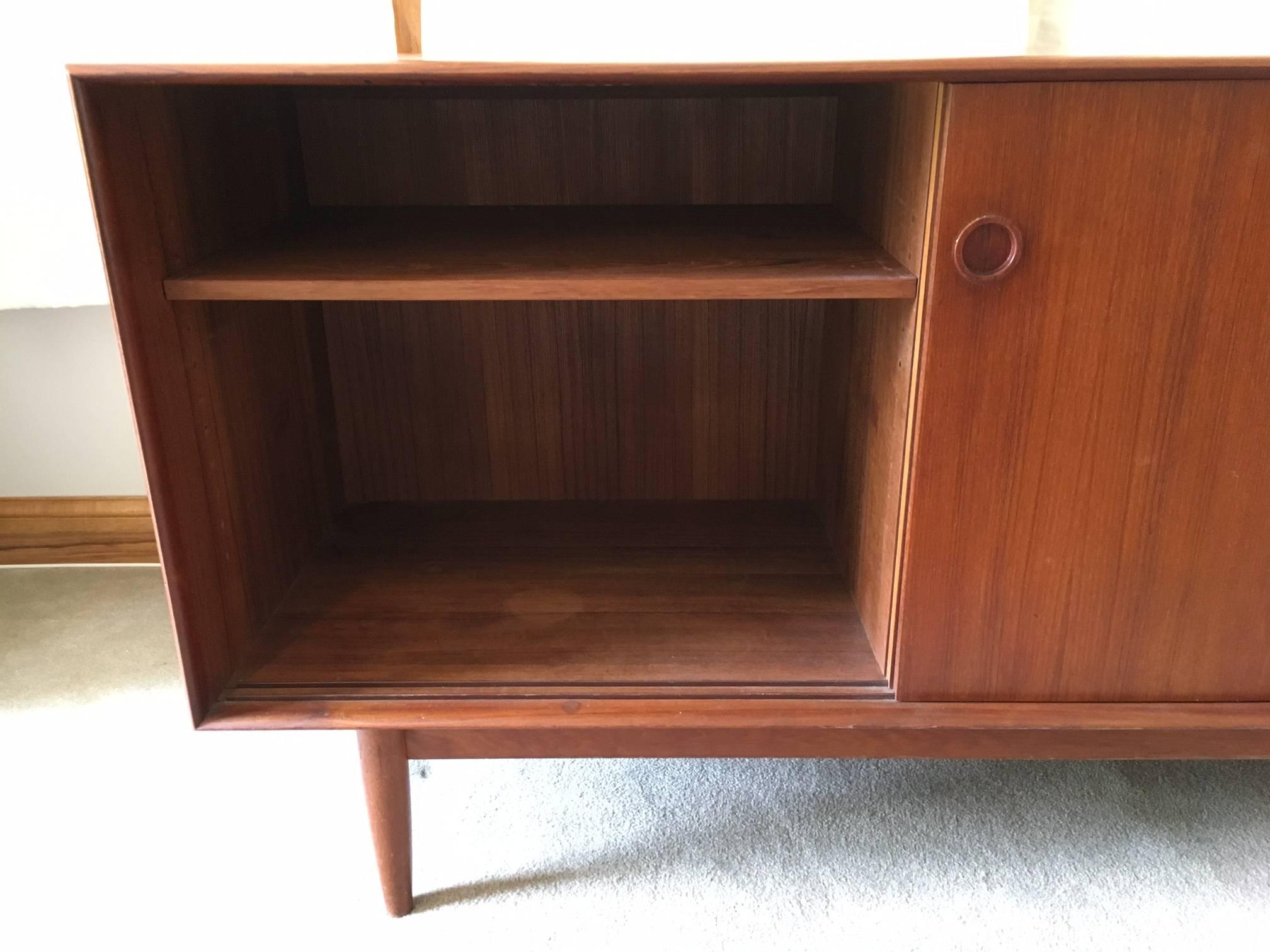 Johannes Aasbjerg Teak Credenza with Exposed Dovetail Case In Good Condition In Southampton, NJ