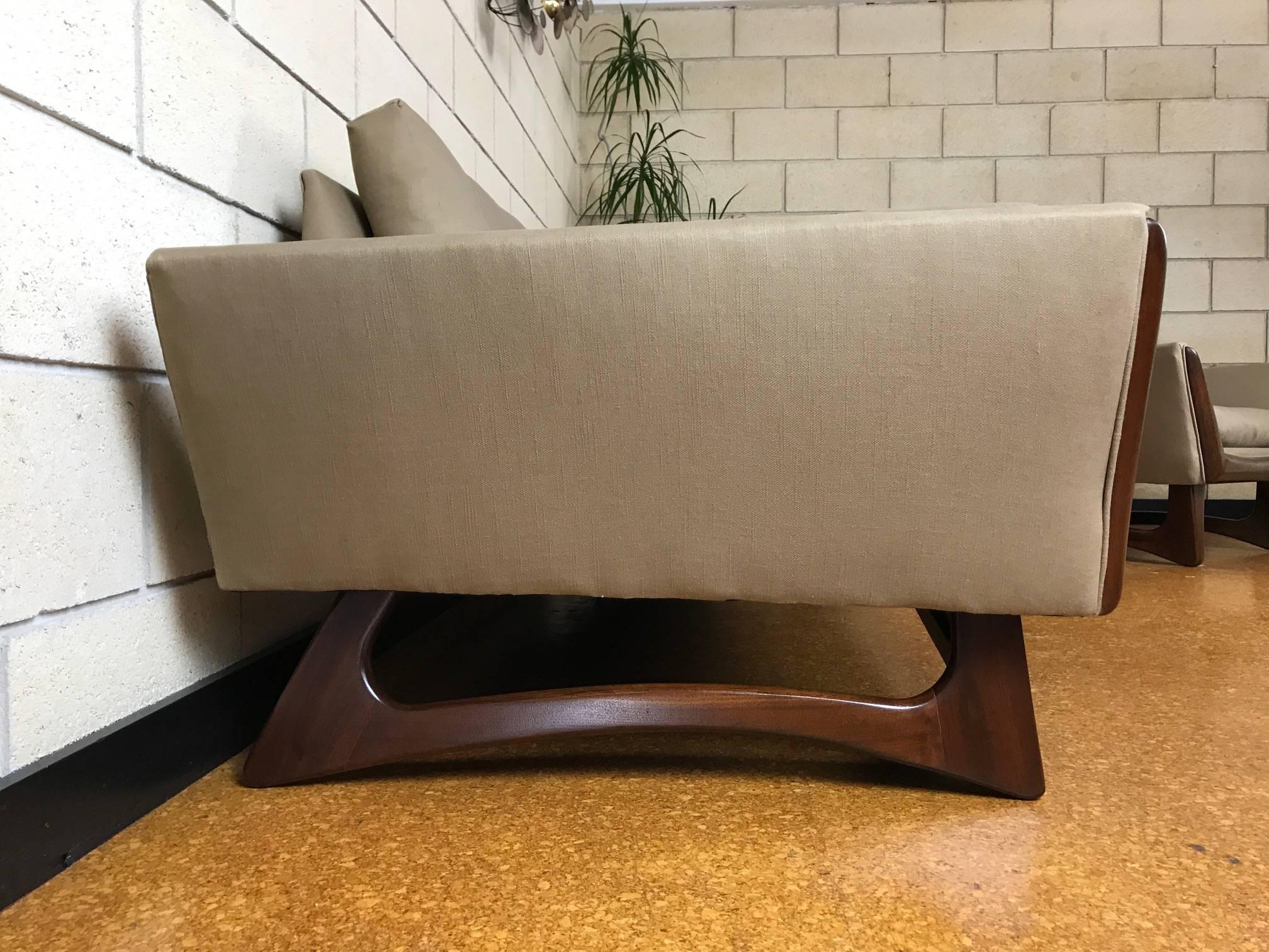 Fabric Adrian Pearsall Gondola Sofa and Lounge Chair-Craft Associates