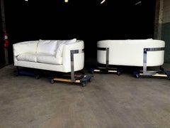 Milo Baughman Style Cantilever Sofas or Loveseats