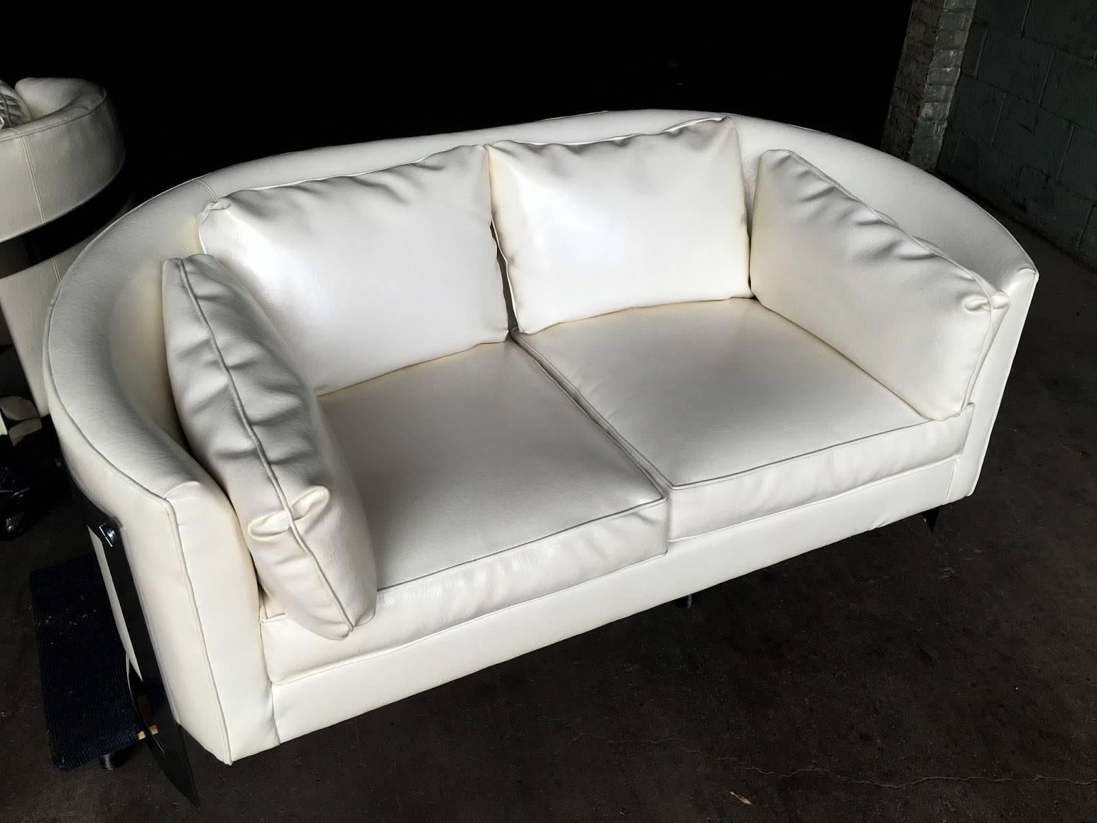 Mid-Century Modern Milo Baughman Style Cantilever Sofas or Loveseats