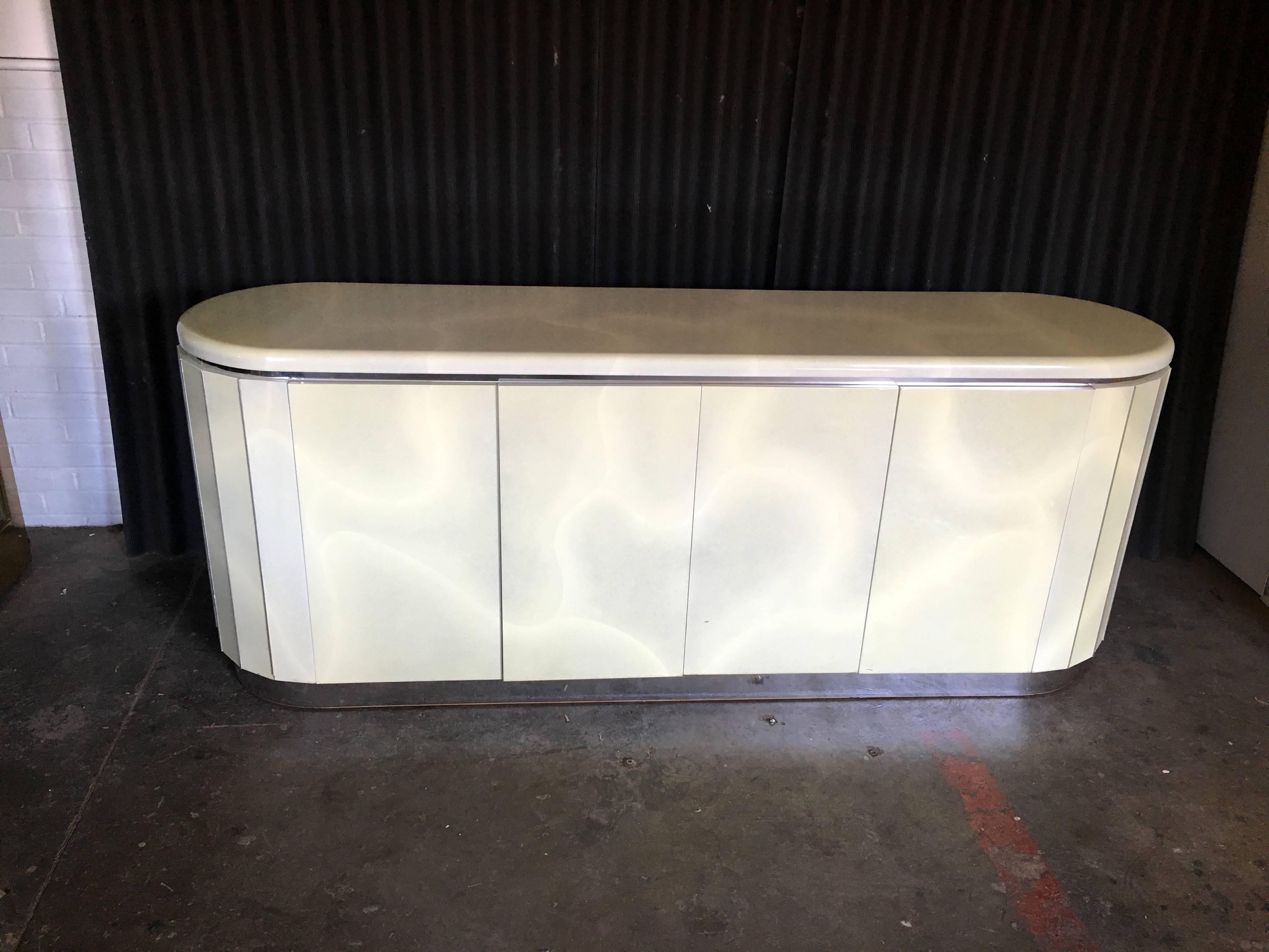 American Race Track Mid-Century Modern Credenza