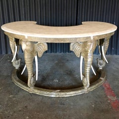 Maitland-Smith Desk Console with Elephant Motif
