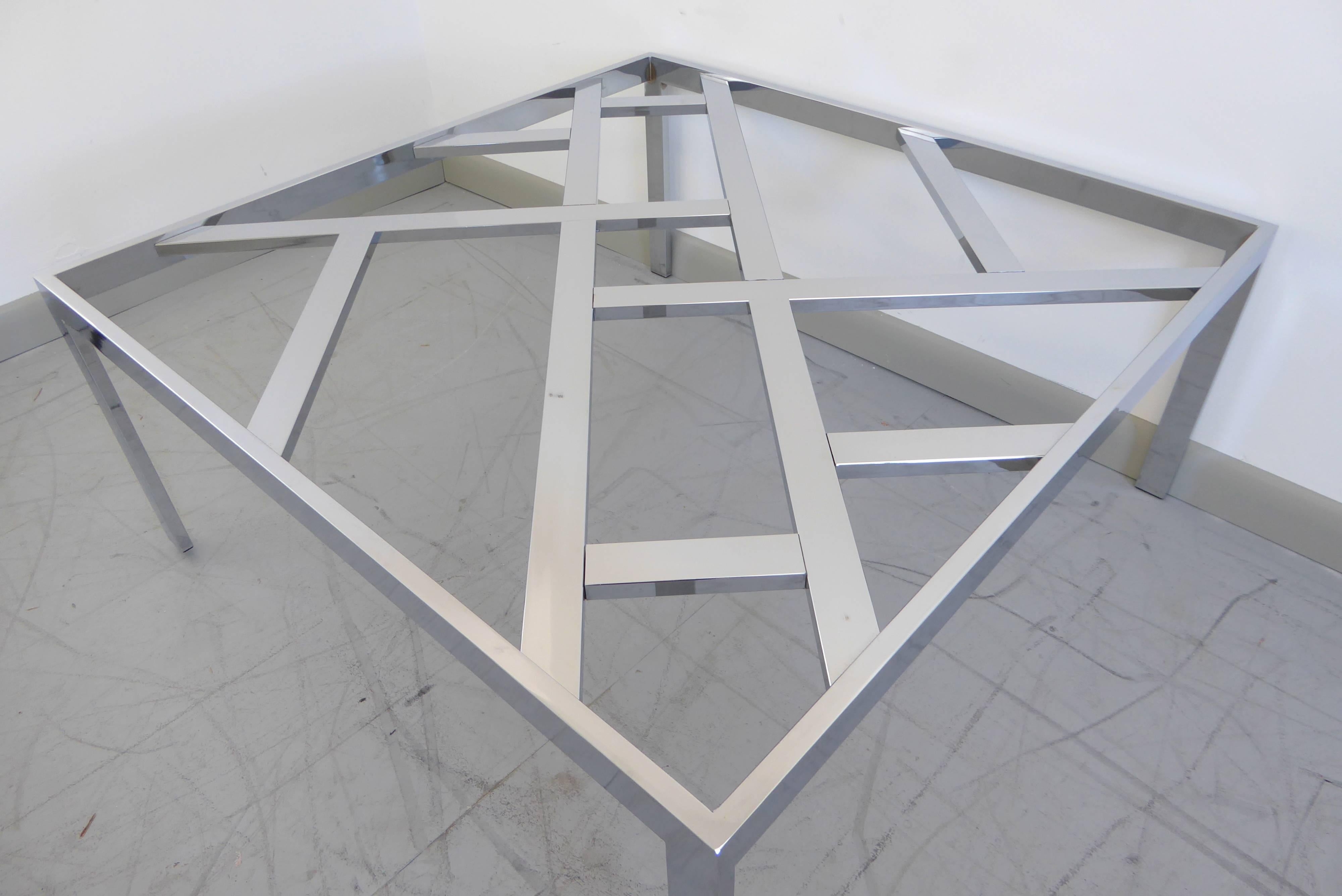 Late 20th Century Milo Baughman Chrome Cocktail Table, 1970s