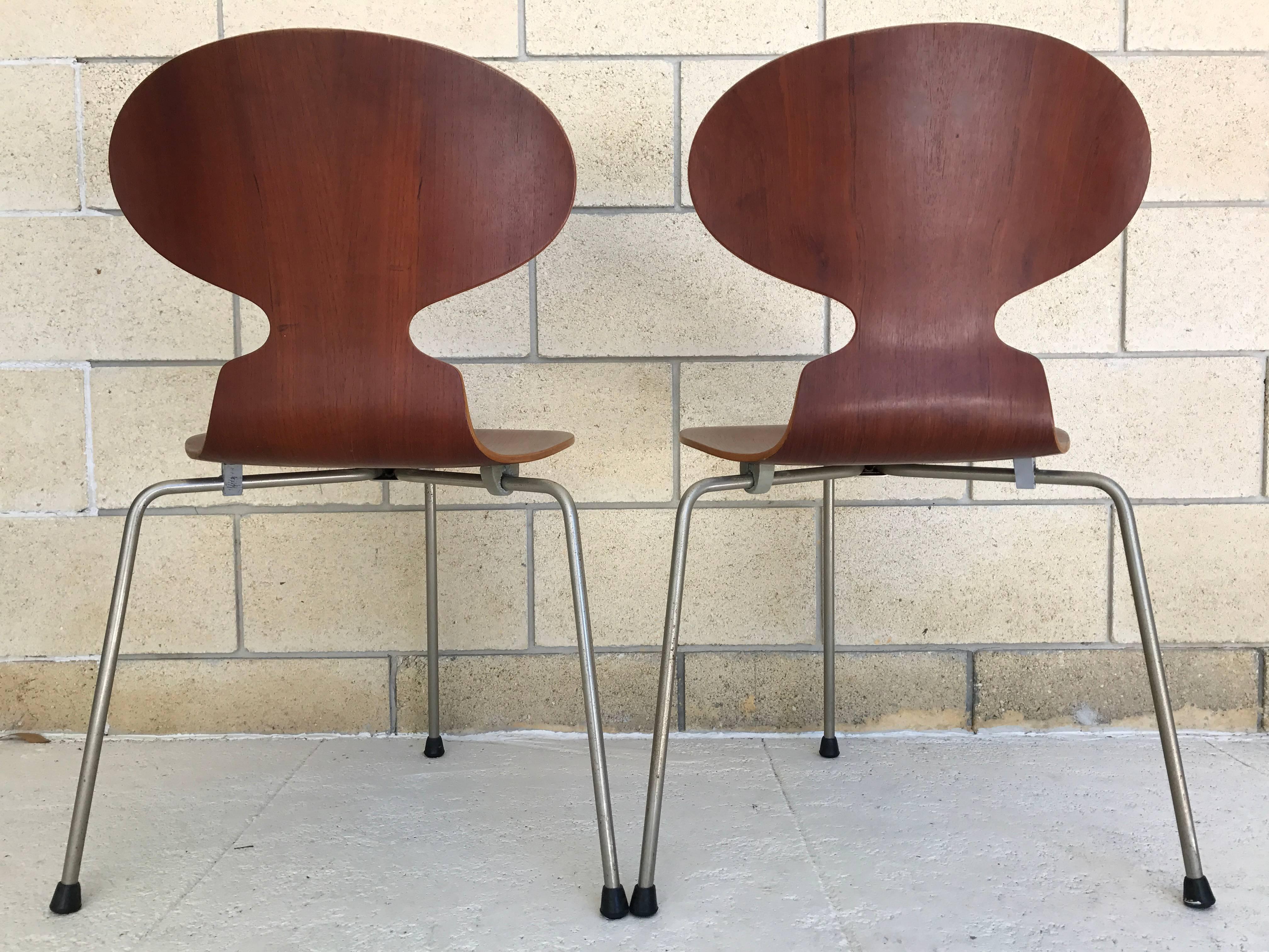 Early Petite Drop-Leaf Dining Table Set by Arne Jacobsen for Fritz Hansen 1