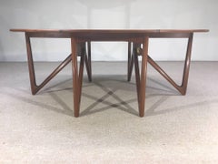 Kurt Ostervig "Eva" Teak Elliptical Gate-Leg Drop-Leaf Dining Table