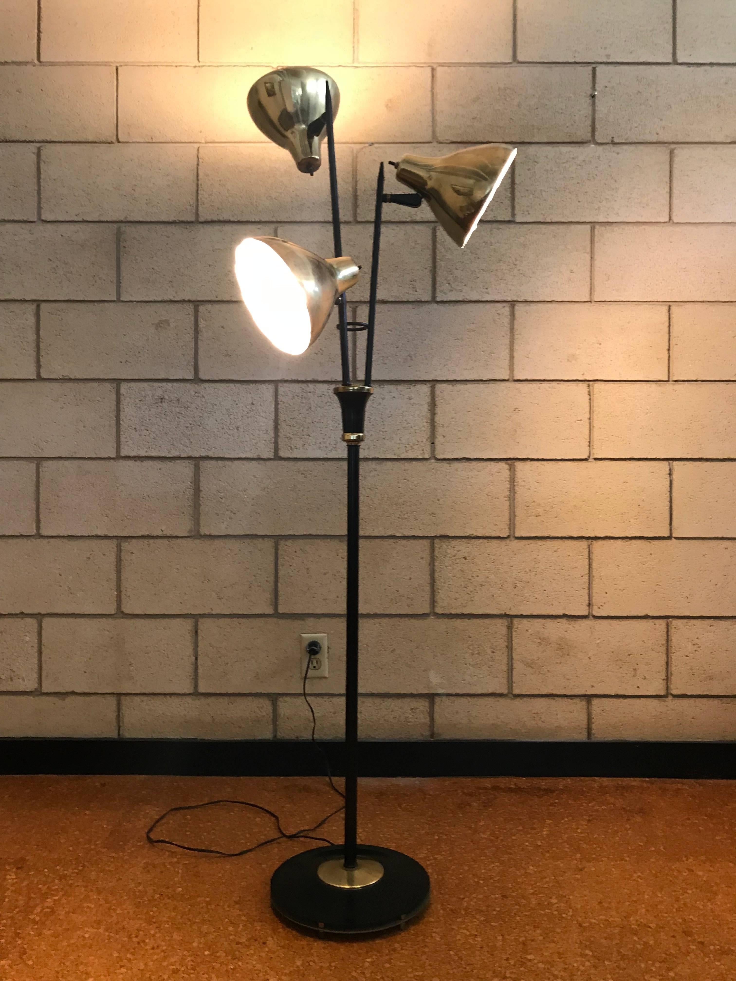 1950s Modernist Triennale Style Floor Lamp by Gerald Thurston for Lightolier 2