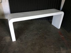 Faux Snakeskin Console or Sofa Table in the Style of Karl Springer
