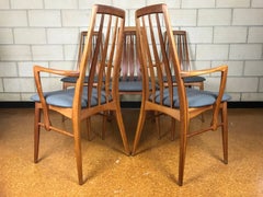 Niels Koefoed for Koefoed Hornslet Danish Modern Teak 'Eva' Dining Chairs, Six