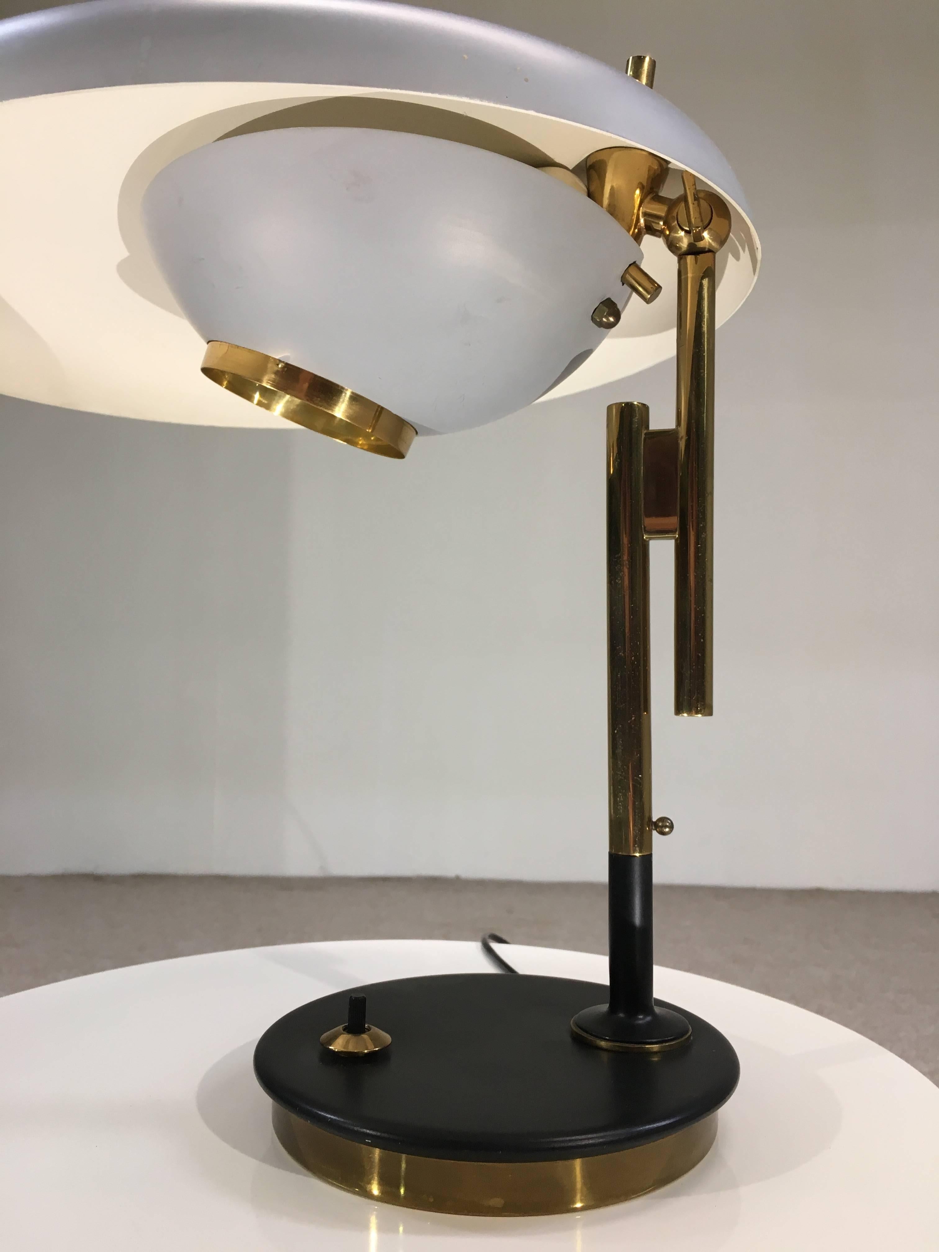 Brass Oscar Torlasco for Lumi Magnification Lamp, Italy, 1950s