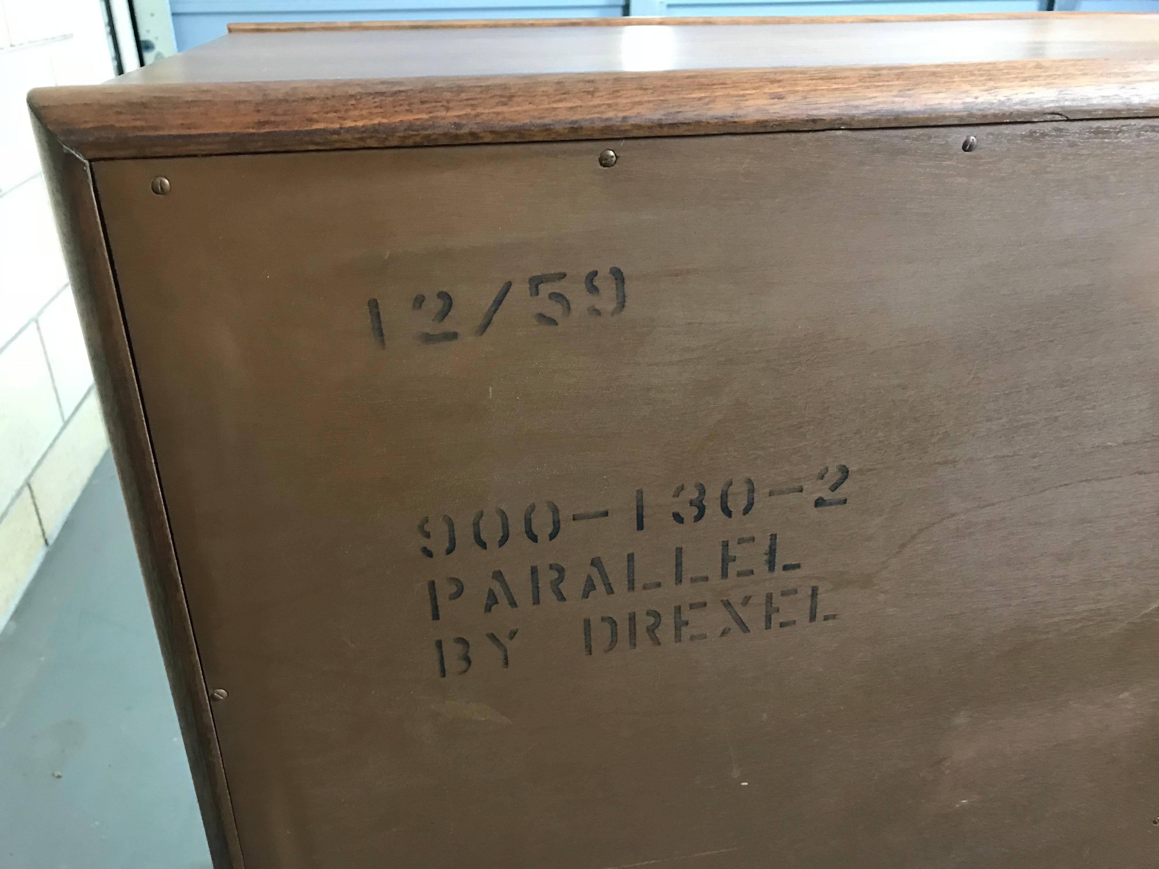 Mid-20th Century Designer 1950s Dresser by Barney Flagg for Drexel Parallel Line Refinished