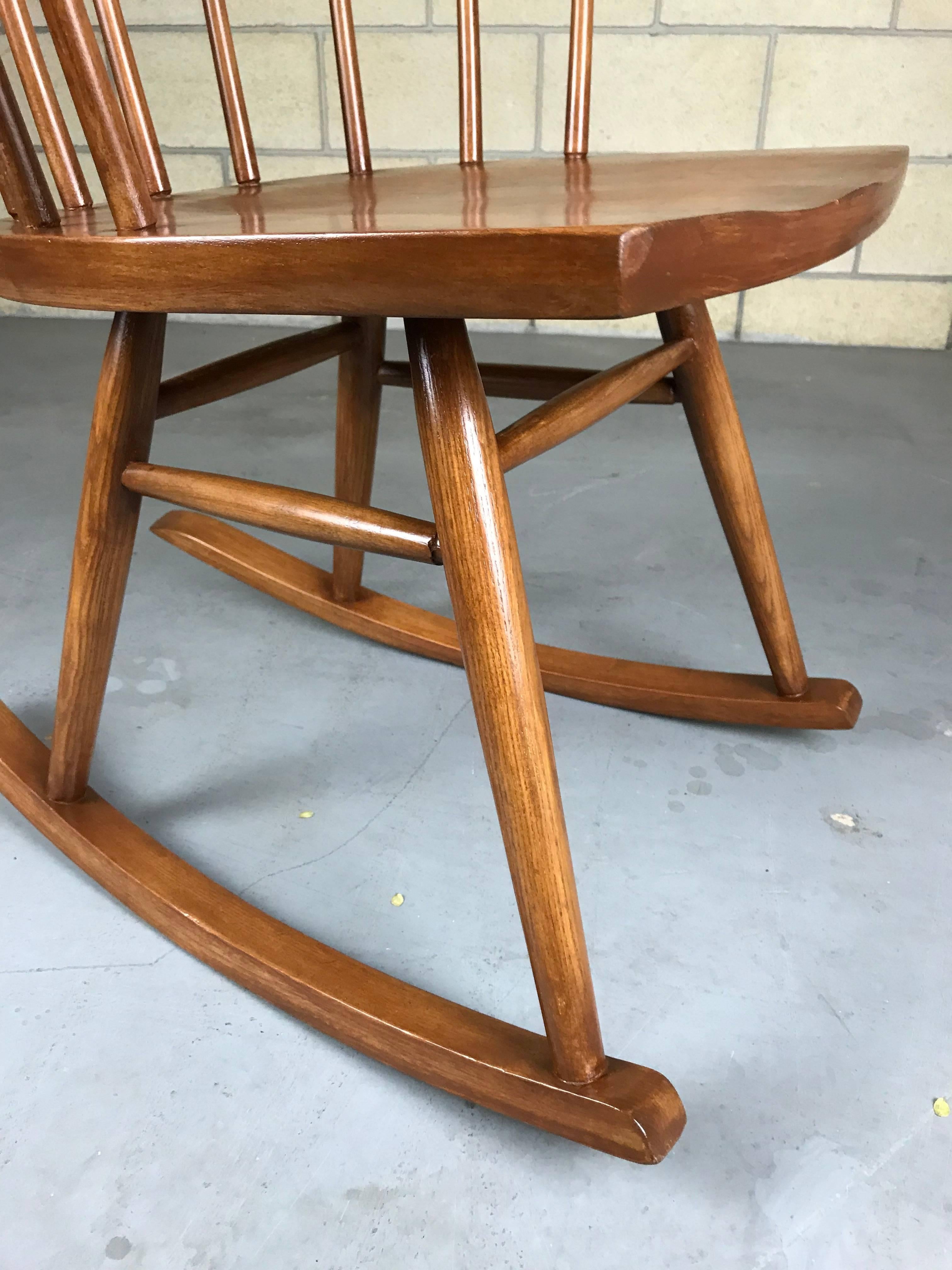 Mid-Century Modern Petite Windsor Rocking Chair by Ercol Furniture, circa 1950s 1