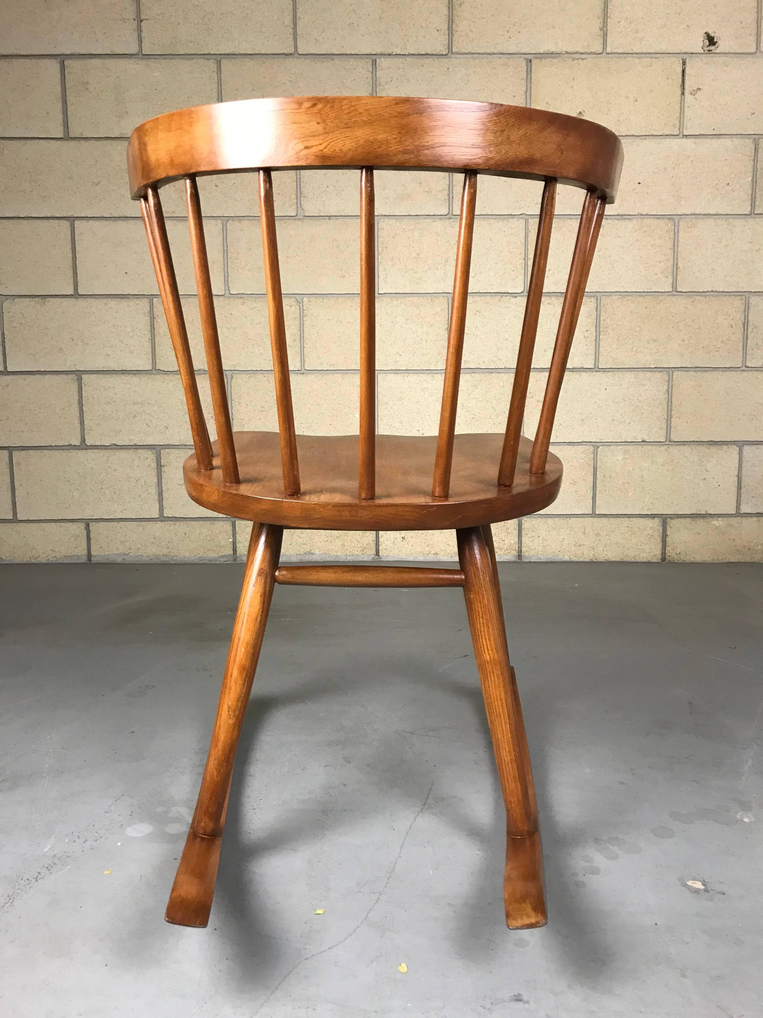 English Mid-Century Modern Petite Windsor Rocking Chair by Ercol Furniture, circa 1950s