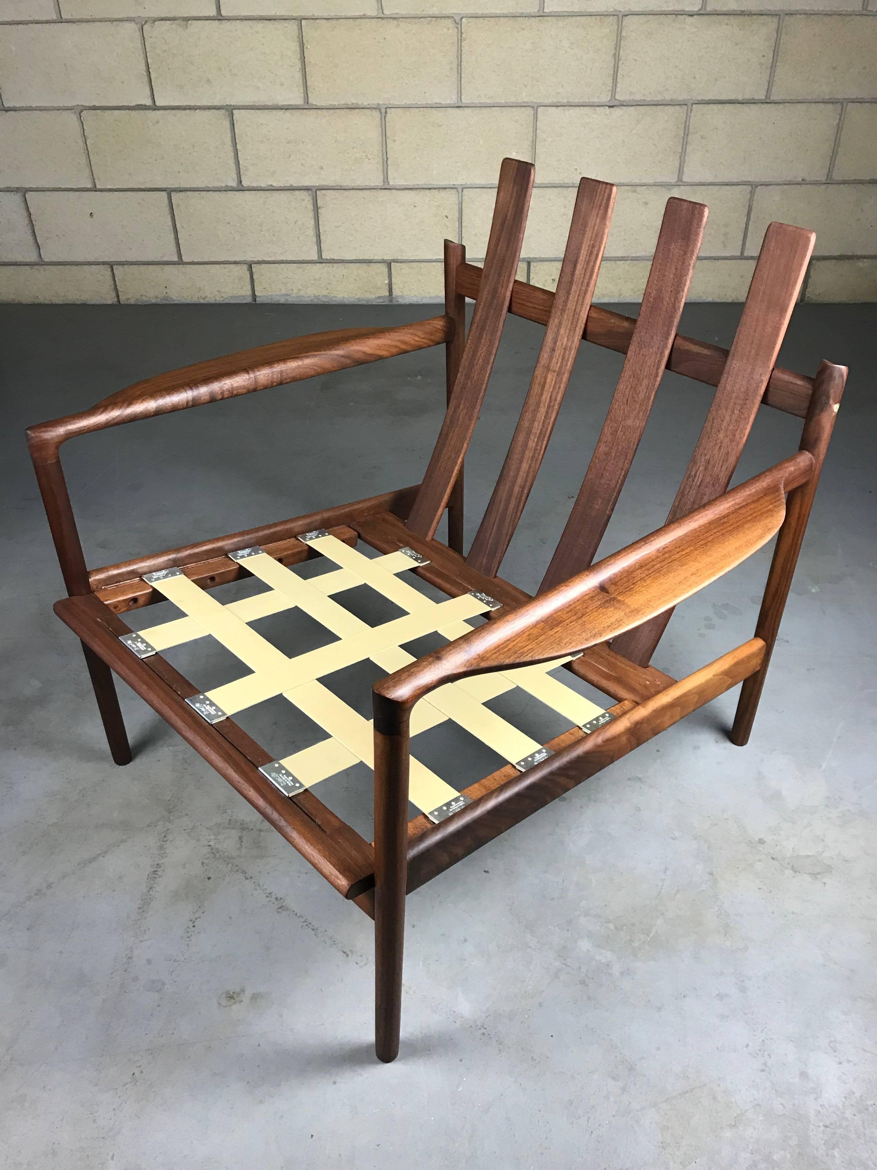 Early Danish Modern Lounge Chair in Teak by Ib Kofod Larsen for Selig: Restored  2