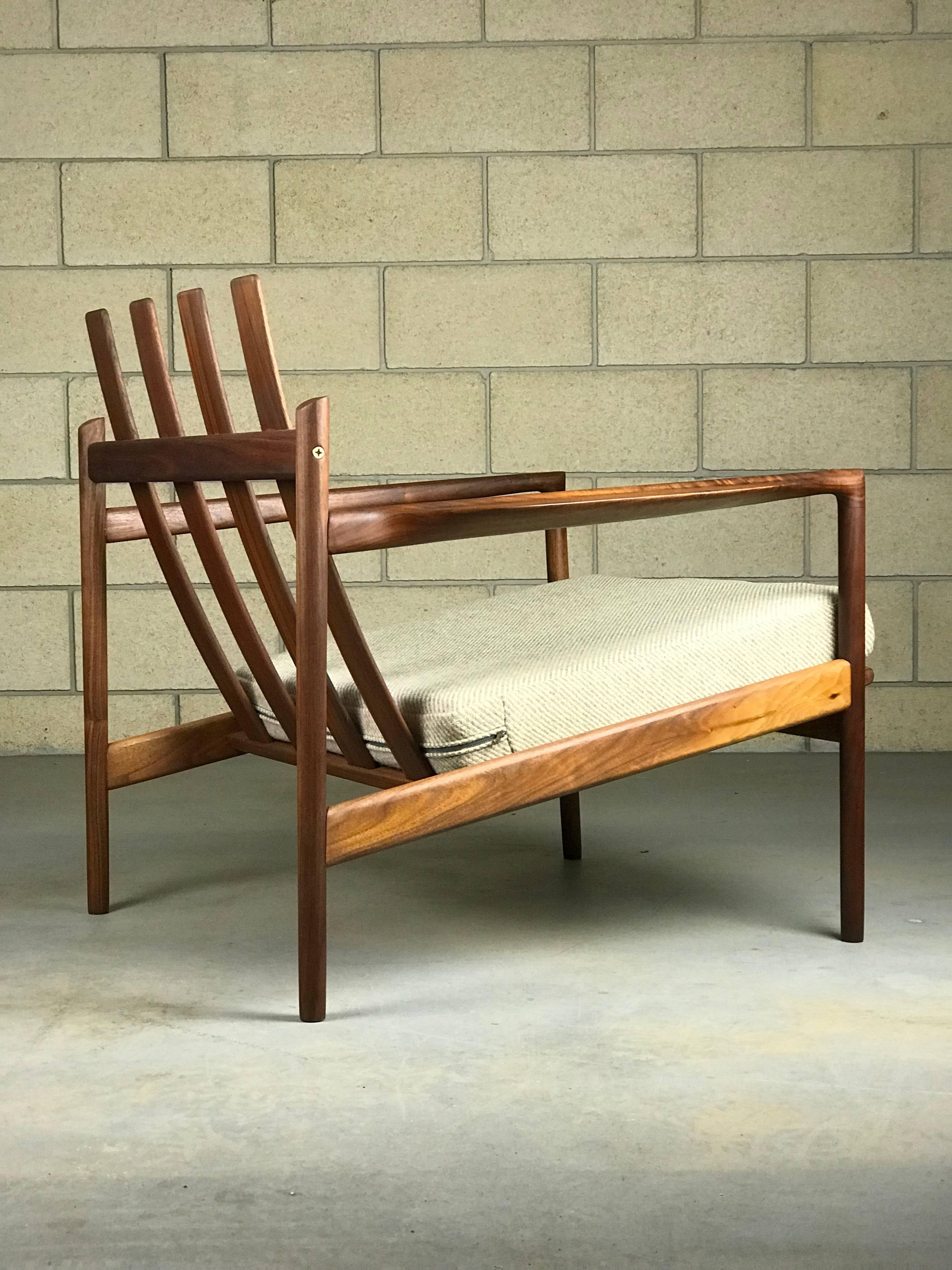 Mid-20th Century Early Danish Modern Lounge Chair in Teak by Ib Kofod Larsen for Selig: Restored 
