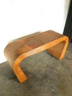 Pencil Reed Bamboo Console Sofa Table, Gabriella Crespi Style