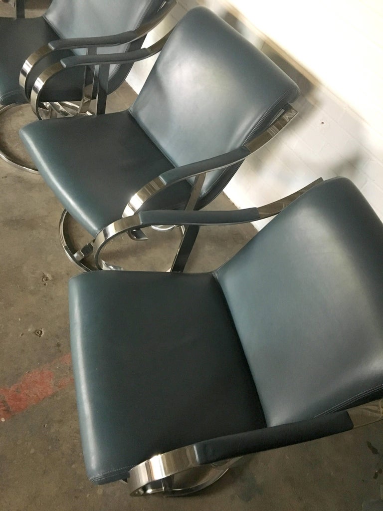 Grouping of Four, Gardner Leaver for Steelcase Swivel Lounge Chairs at