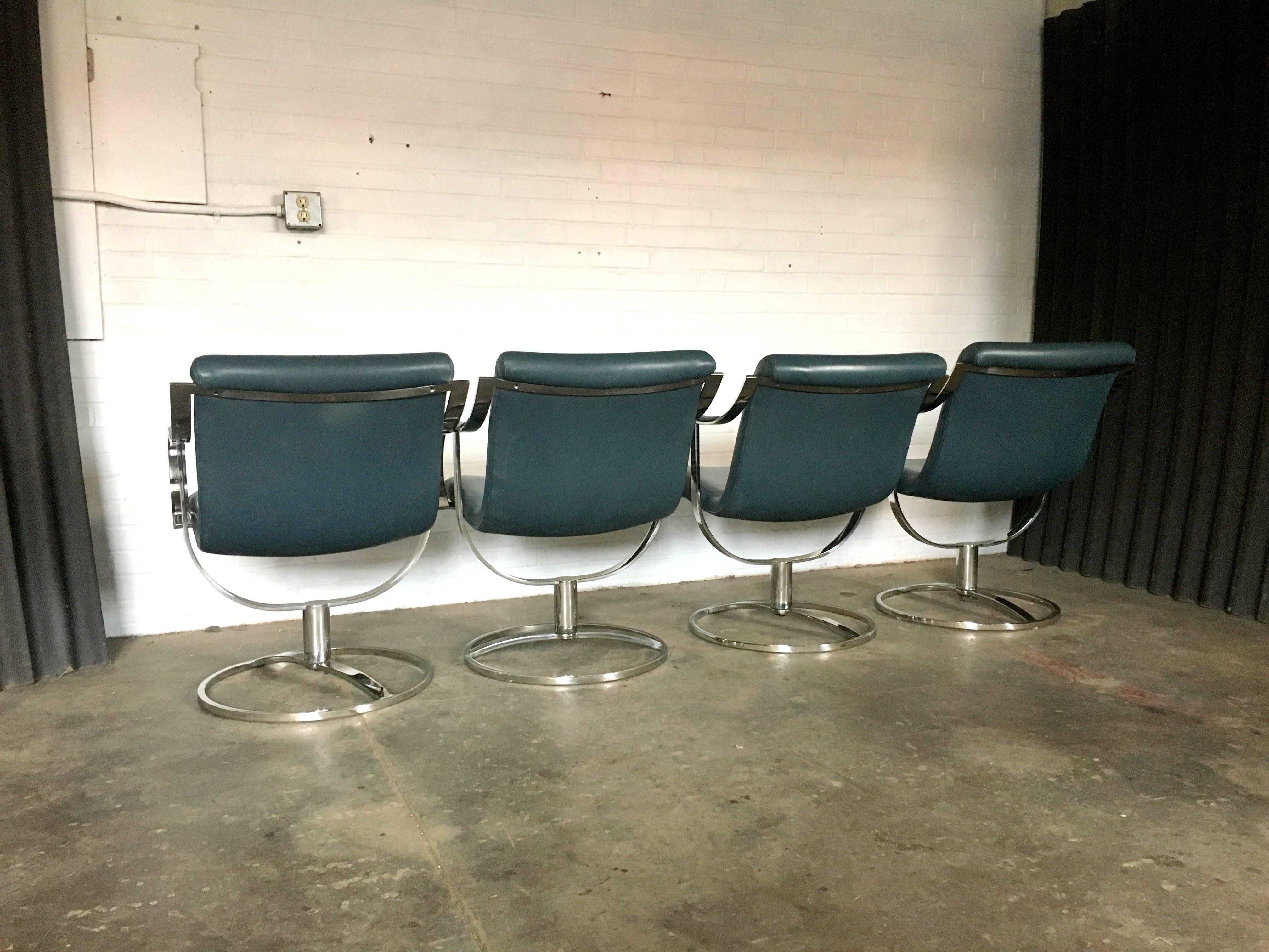 Grouping of Four, Gardner Leaver for Steelcase Swivel Lounge Chairs 2