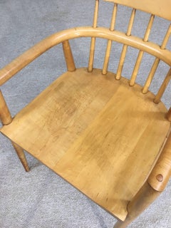 Pair of Paul McCobb Maple Captains Armchairs Planner Group