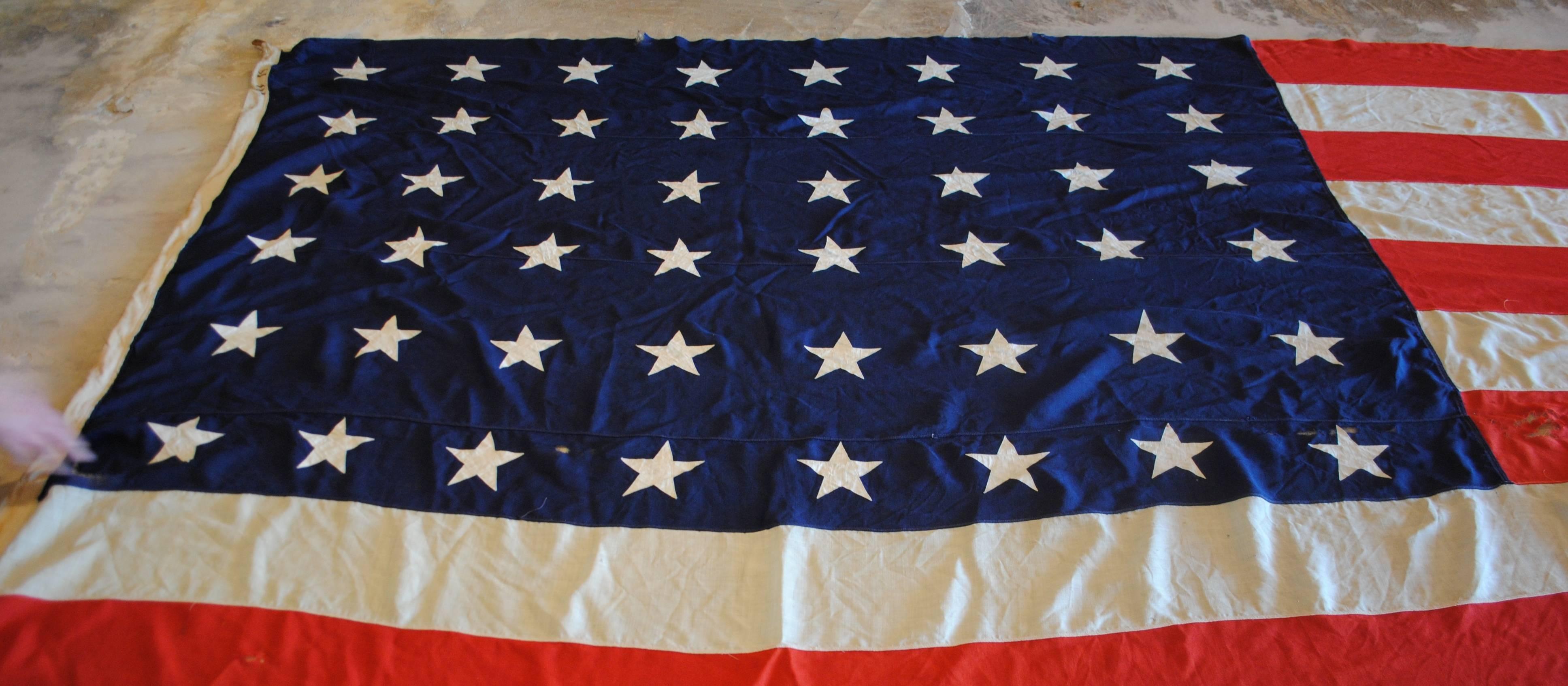 Enormous 48 Star American Flag In Good Condition For Sale In LAS VEGAS, NV