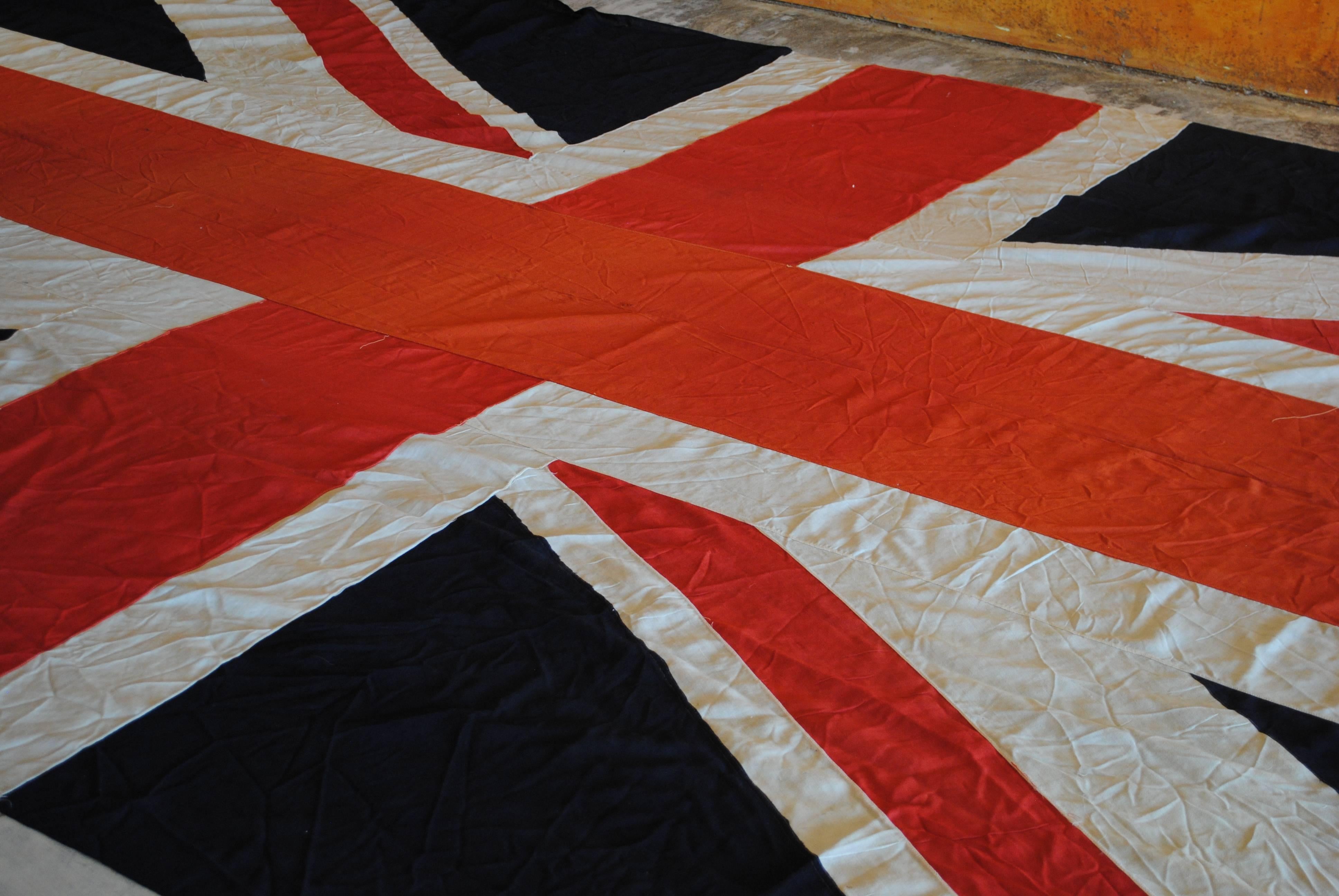 Enormous Antique British Flag In Good Condition For Sale In LAS VEGAS, NV