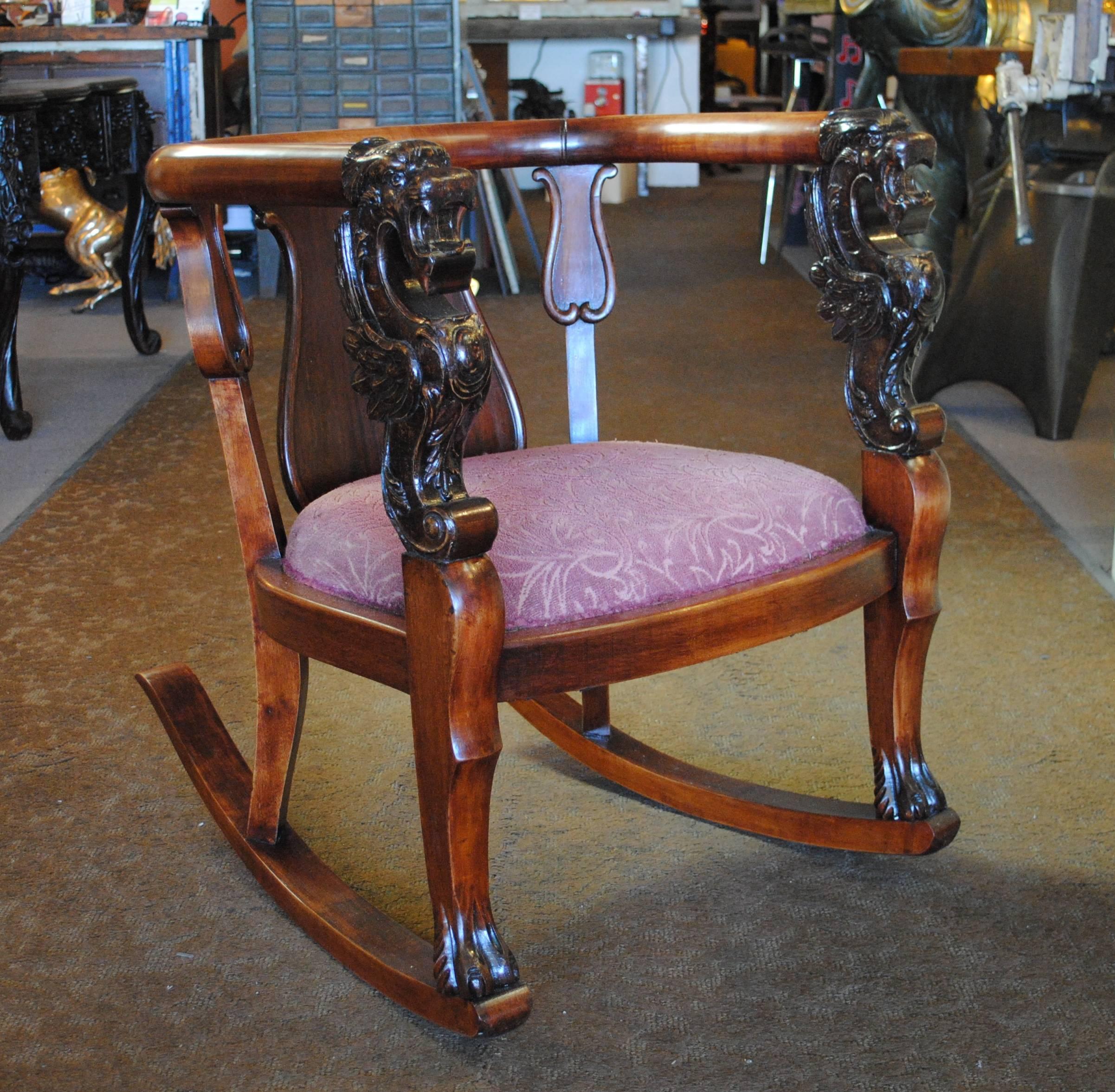 lion rocking chair