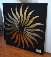 Mid-Century Modern Large Brass Sculpture Sands Casino Logo