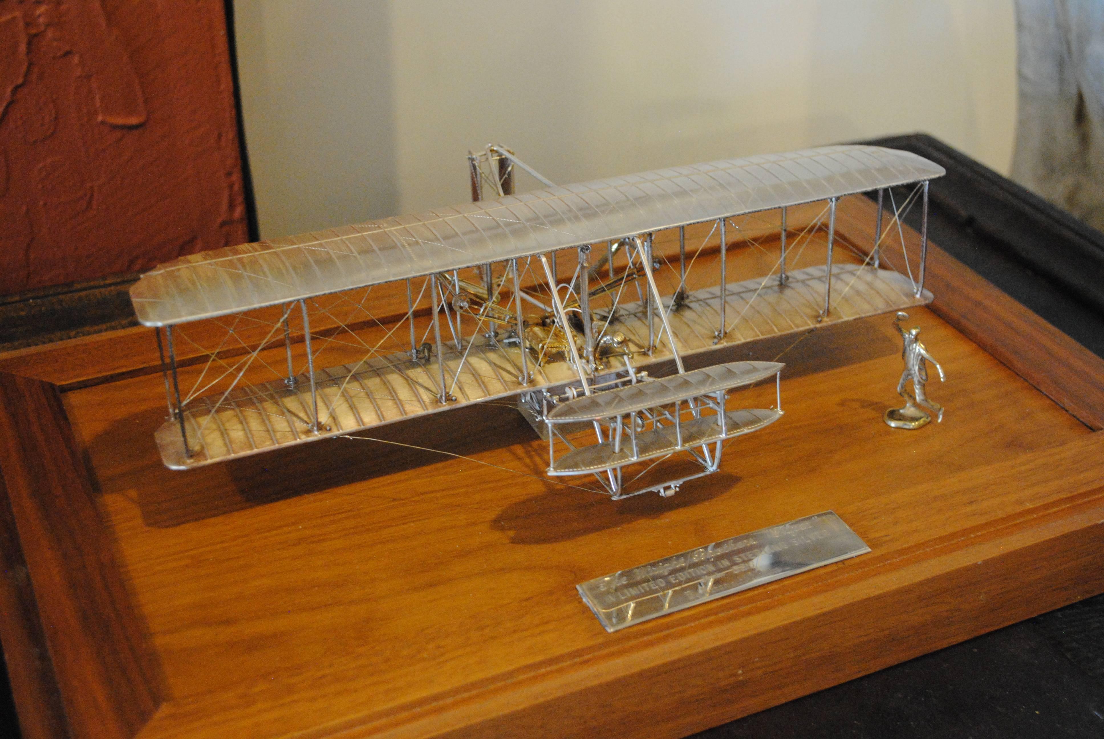 Sterling Silver Wright Brothers Flyer In Excellent Condition In LAS VEGAS, NV