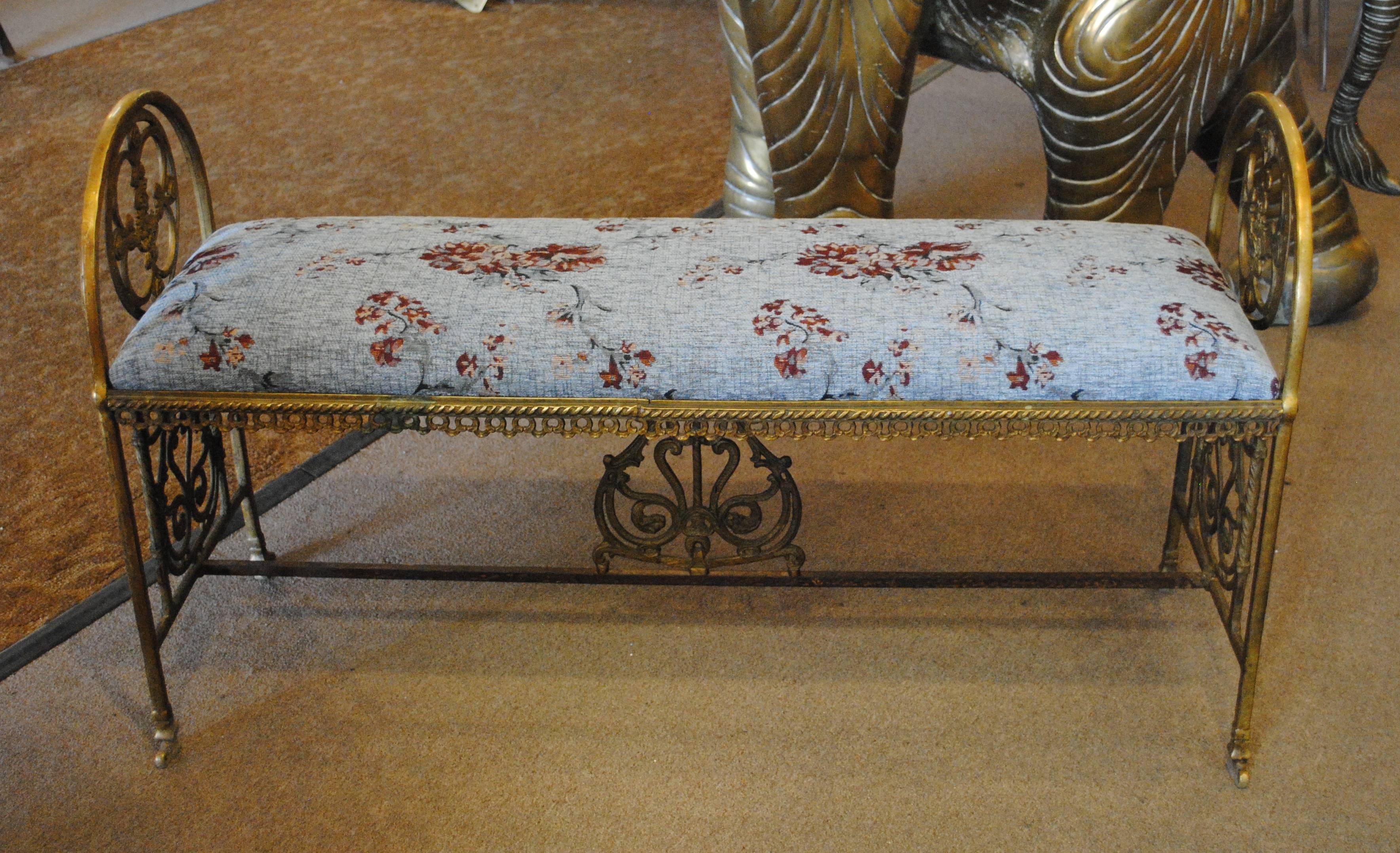 Antique Brass Bench In Good Condition In LAS VEGAS, NV