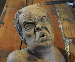 Muresque Tile Devil Fountain Accent