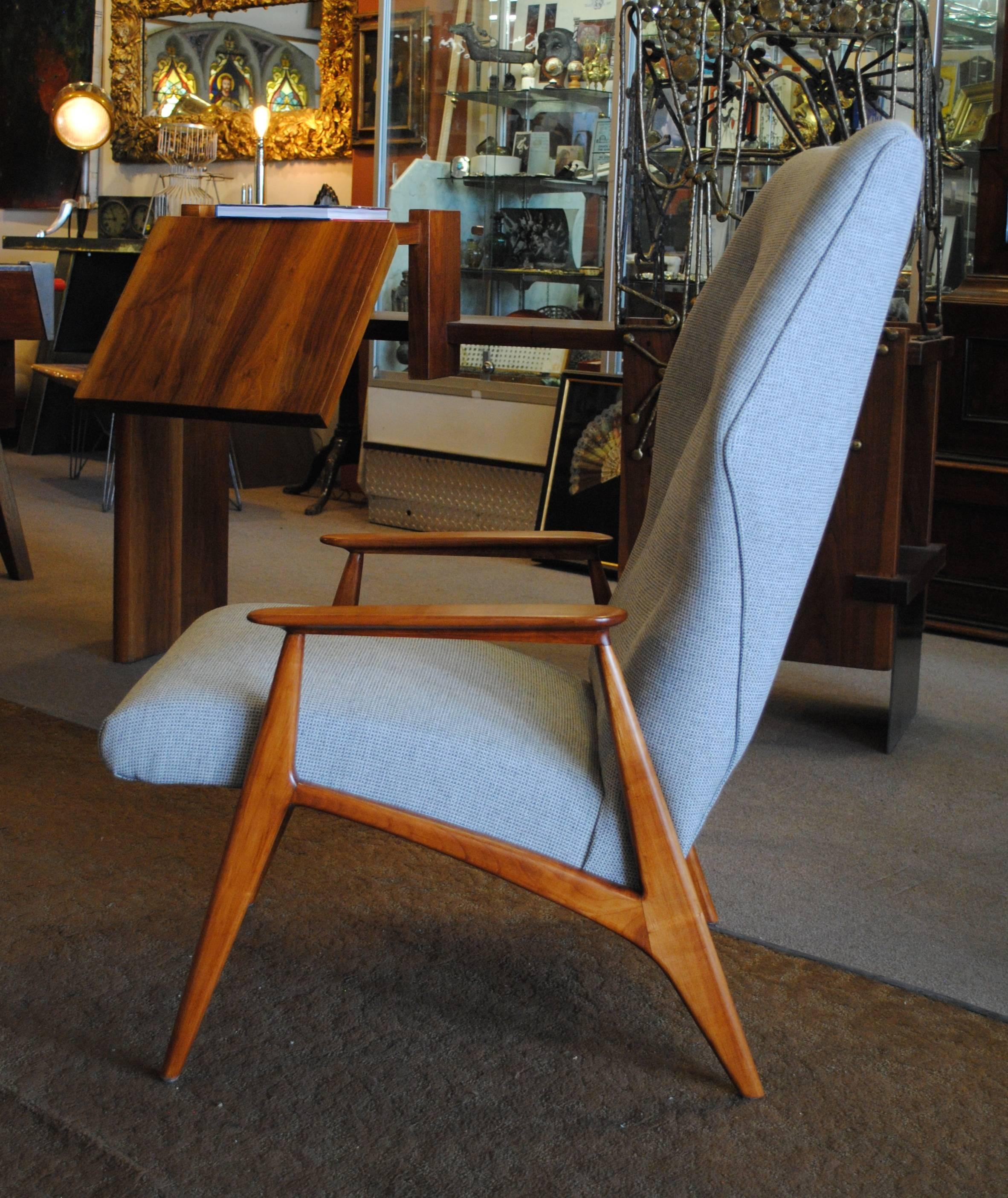 Mid-20th Century Danish Modern Wingback Lounge Chair For Sale