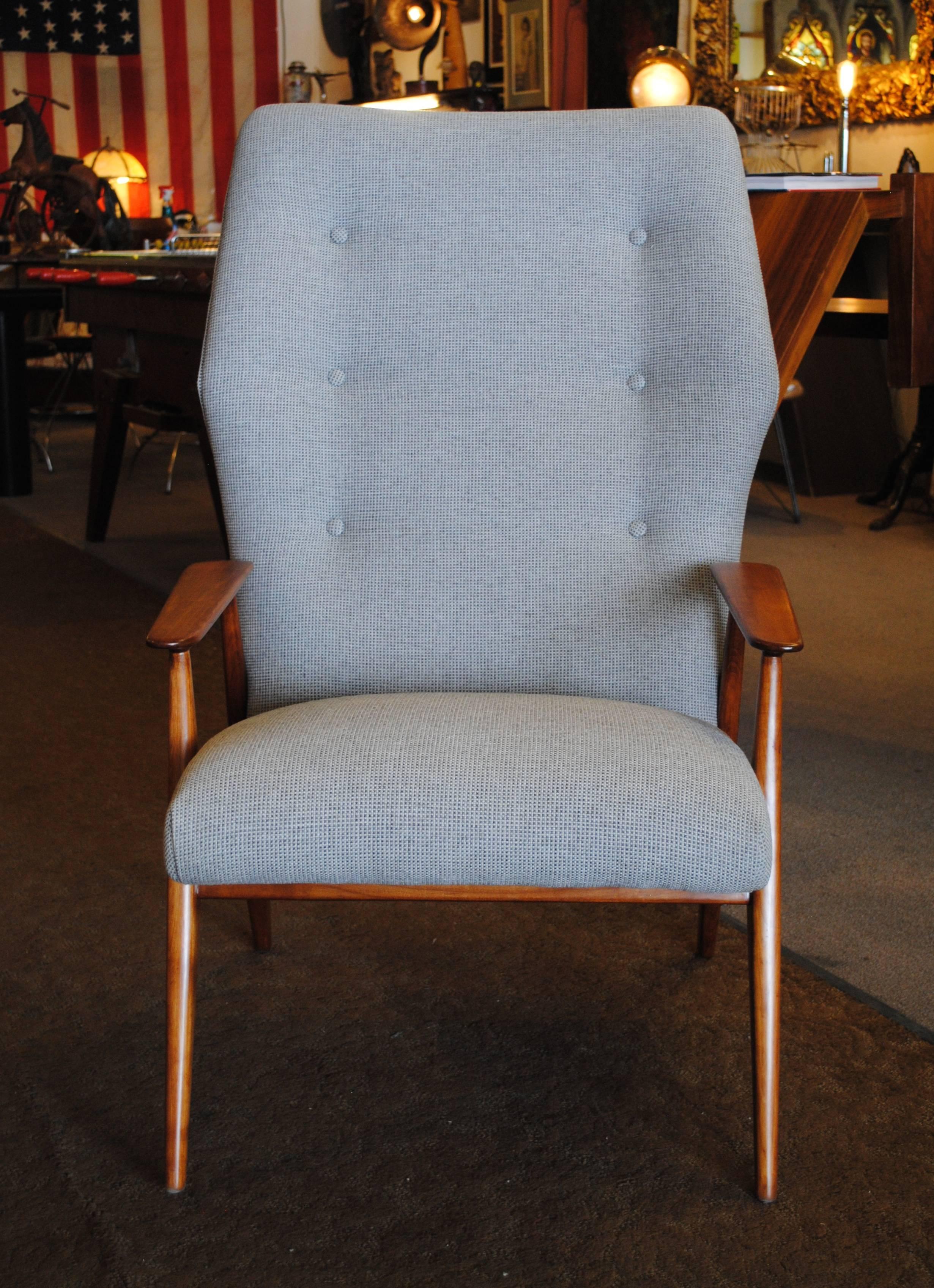 Mid-Century Modern Danish Modern Wingback Lounge Chair For Sale