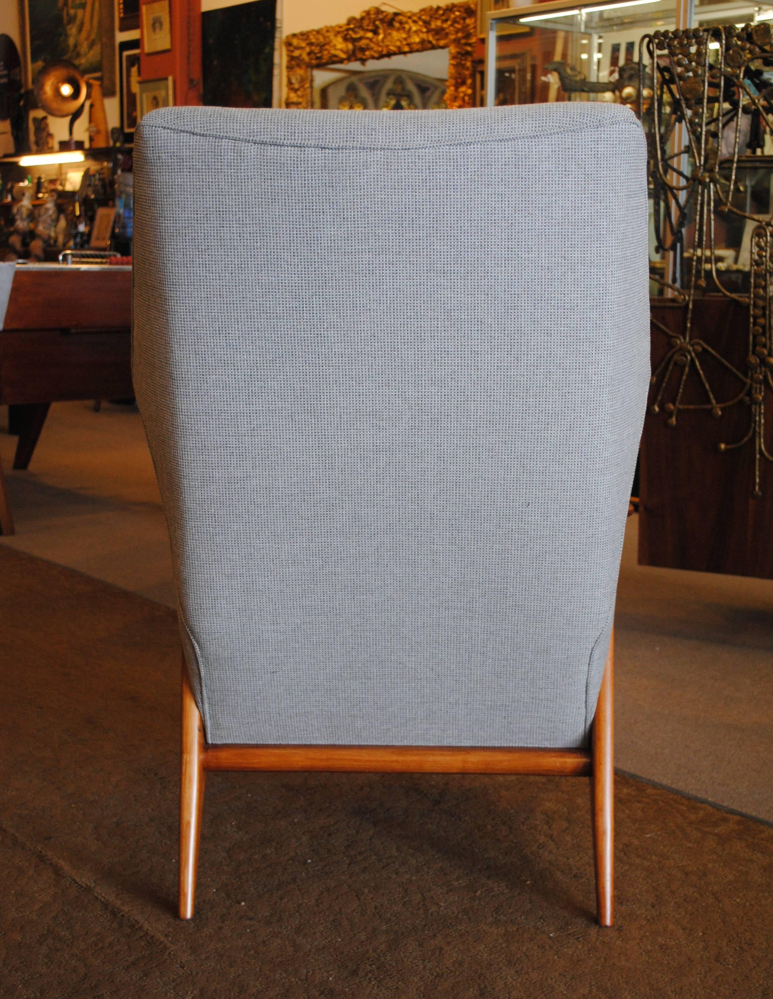Danish Modern Wingback Lounge Chair For Sale 1