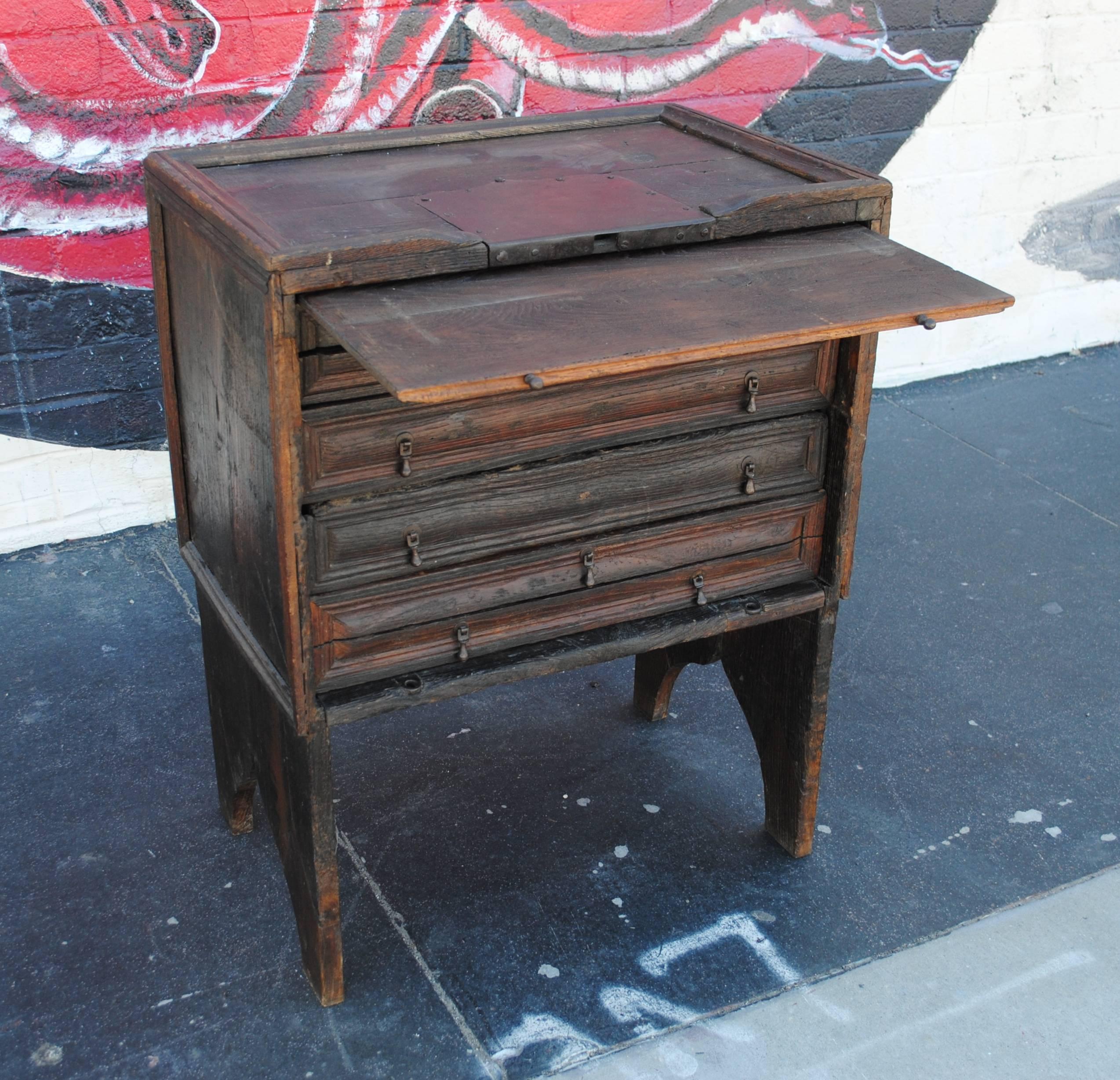 American Antique Wood Rent Chest