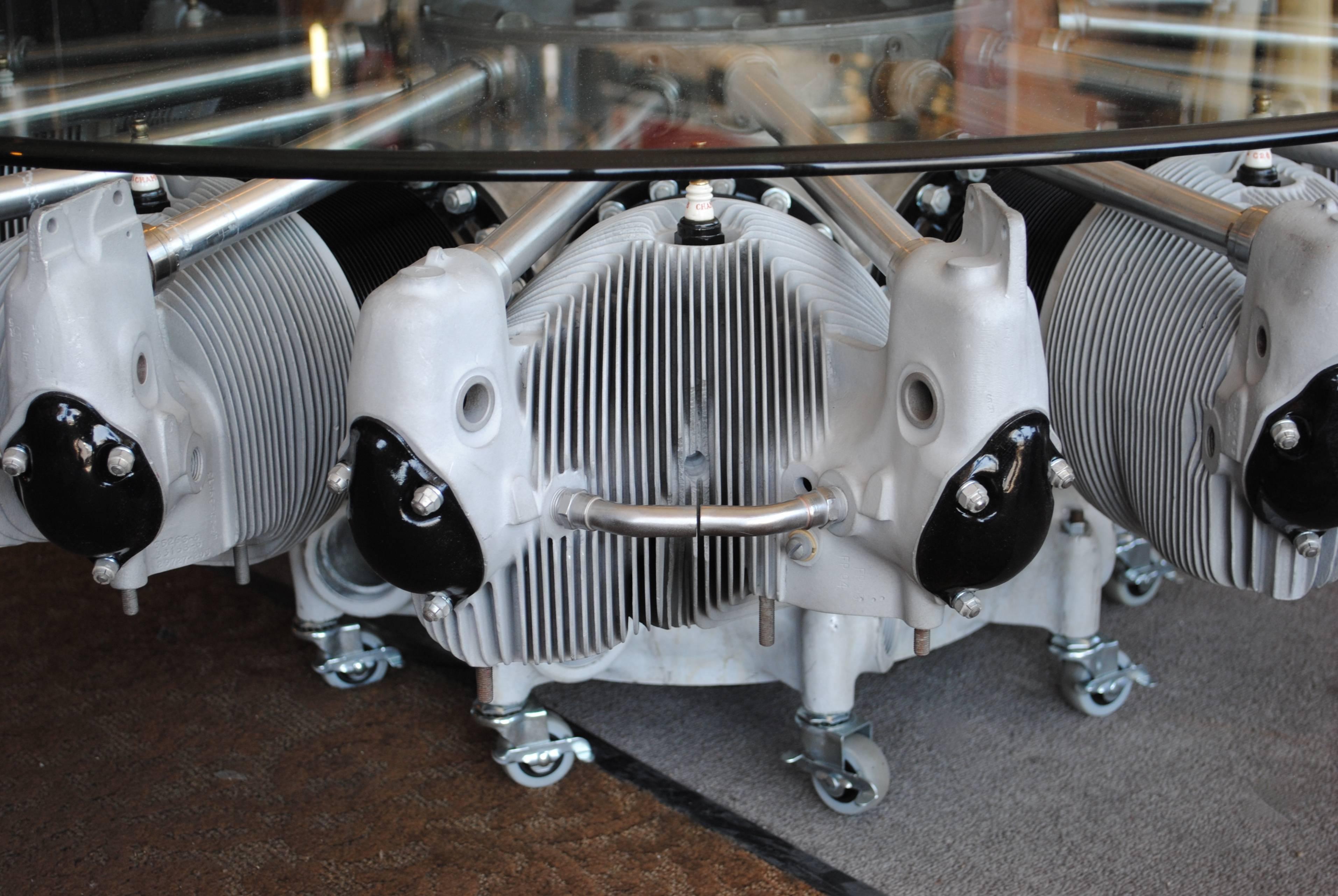 airplane engine coffee table