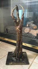 Apple Crusher Bronze and Mixed Metals Sculpture