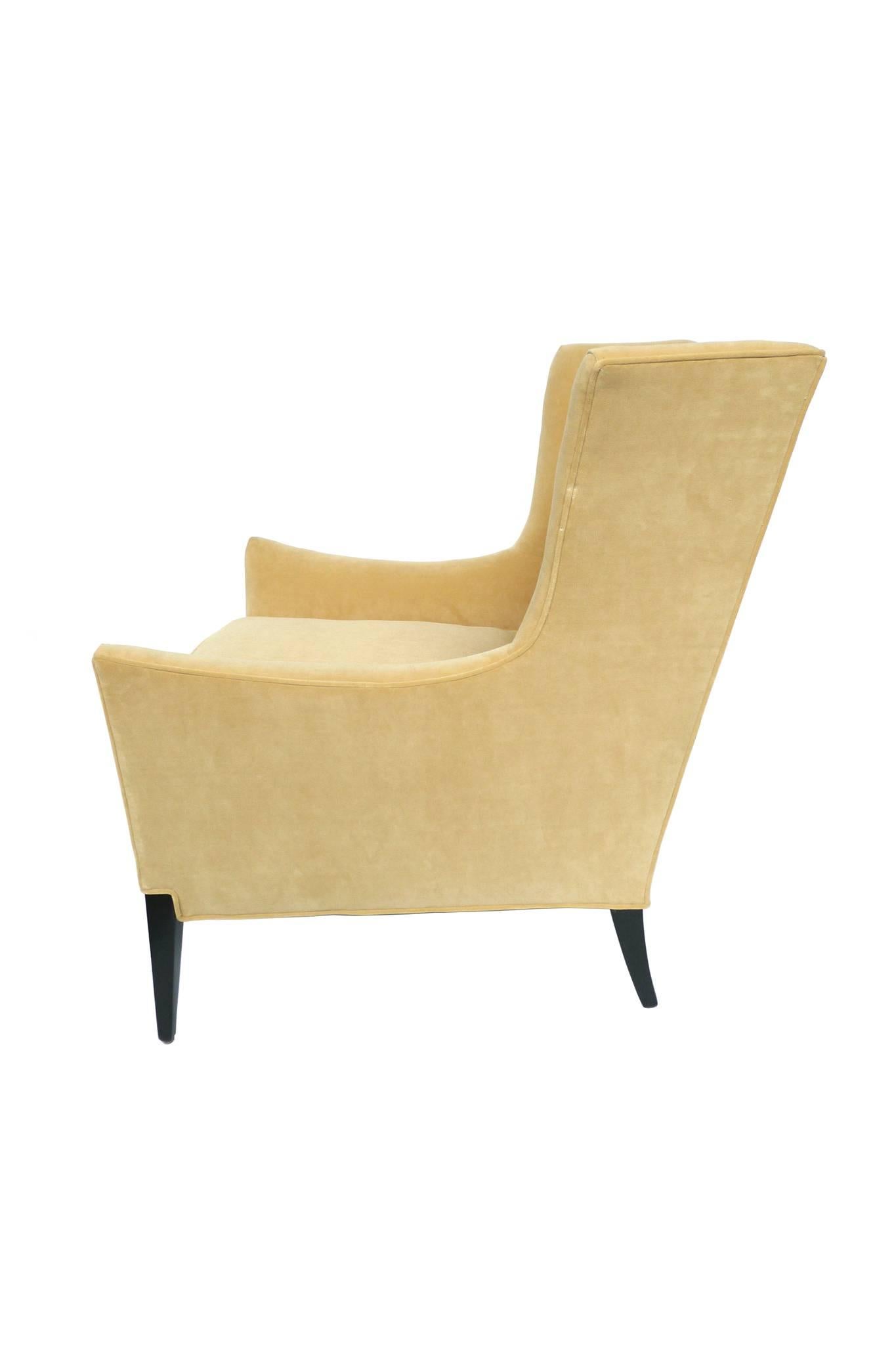 American Midcentury Wingback Armchair Attributed to James Mont