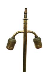 Art Deco Chinese Pewter Table Lamps - a Pair